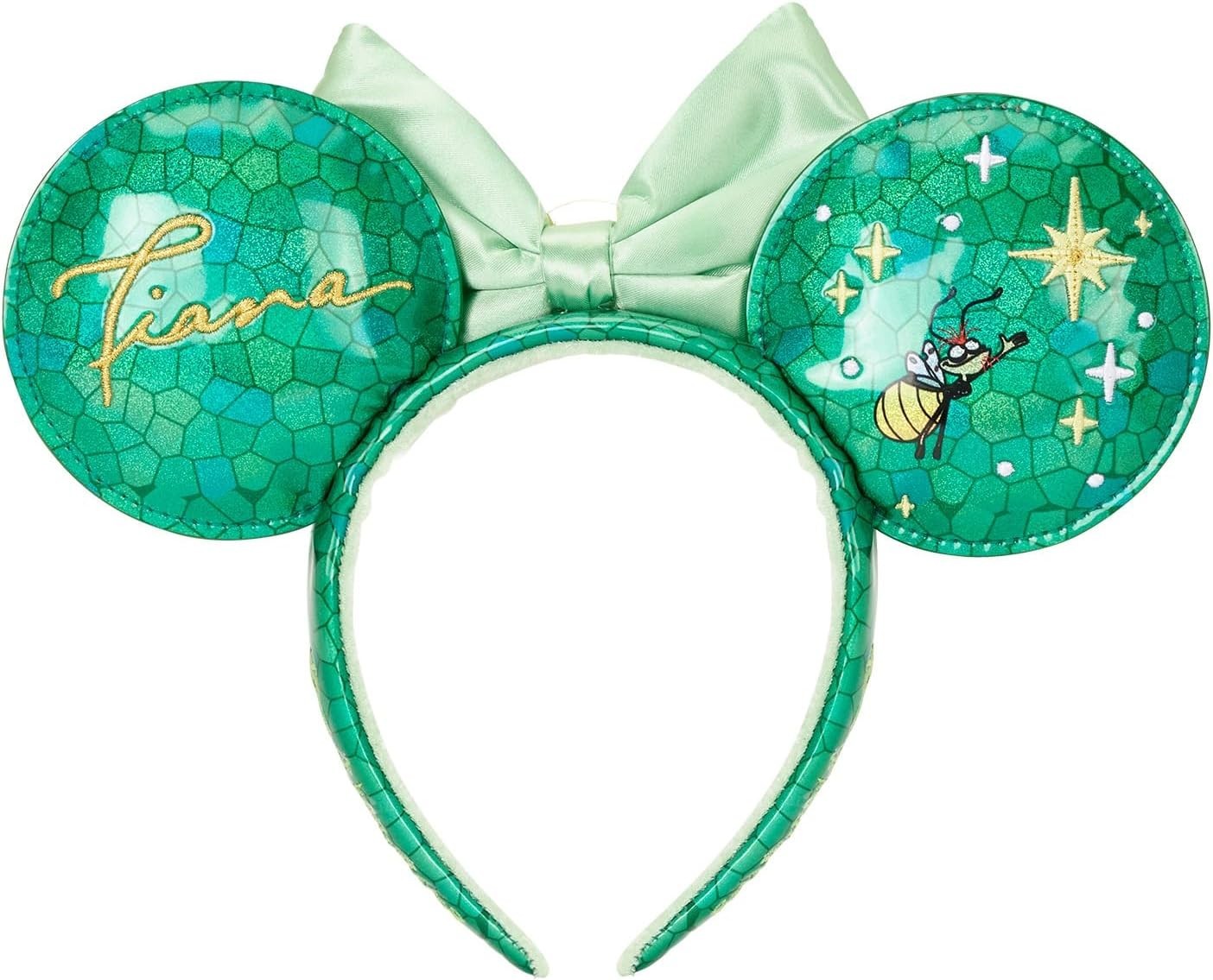 NEW Loungefly Disney Princess Stained Glass Collection: Tiana Ears + Dust Cover