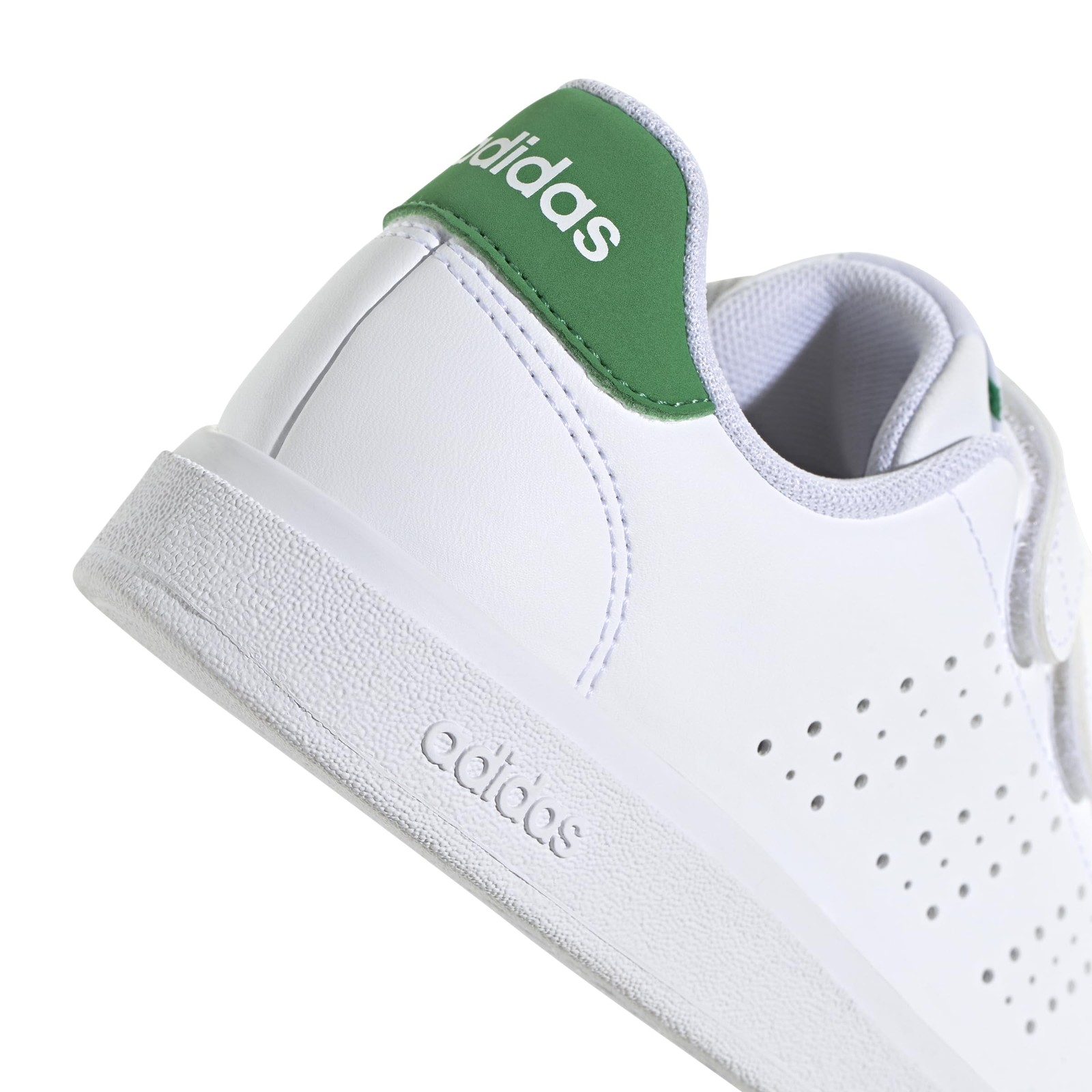 adidas Unisex-Kids Advantage Base 2.0, White/White/Green,