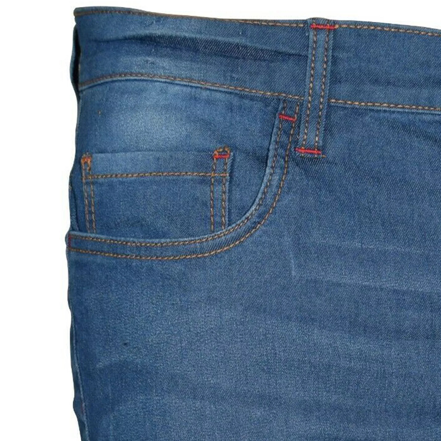 Mens Denim Chino Shorts Super STRETCH Skinny Slim Summer Half Pant Cargo Jeans