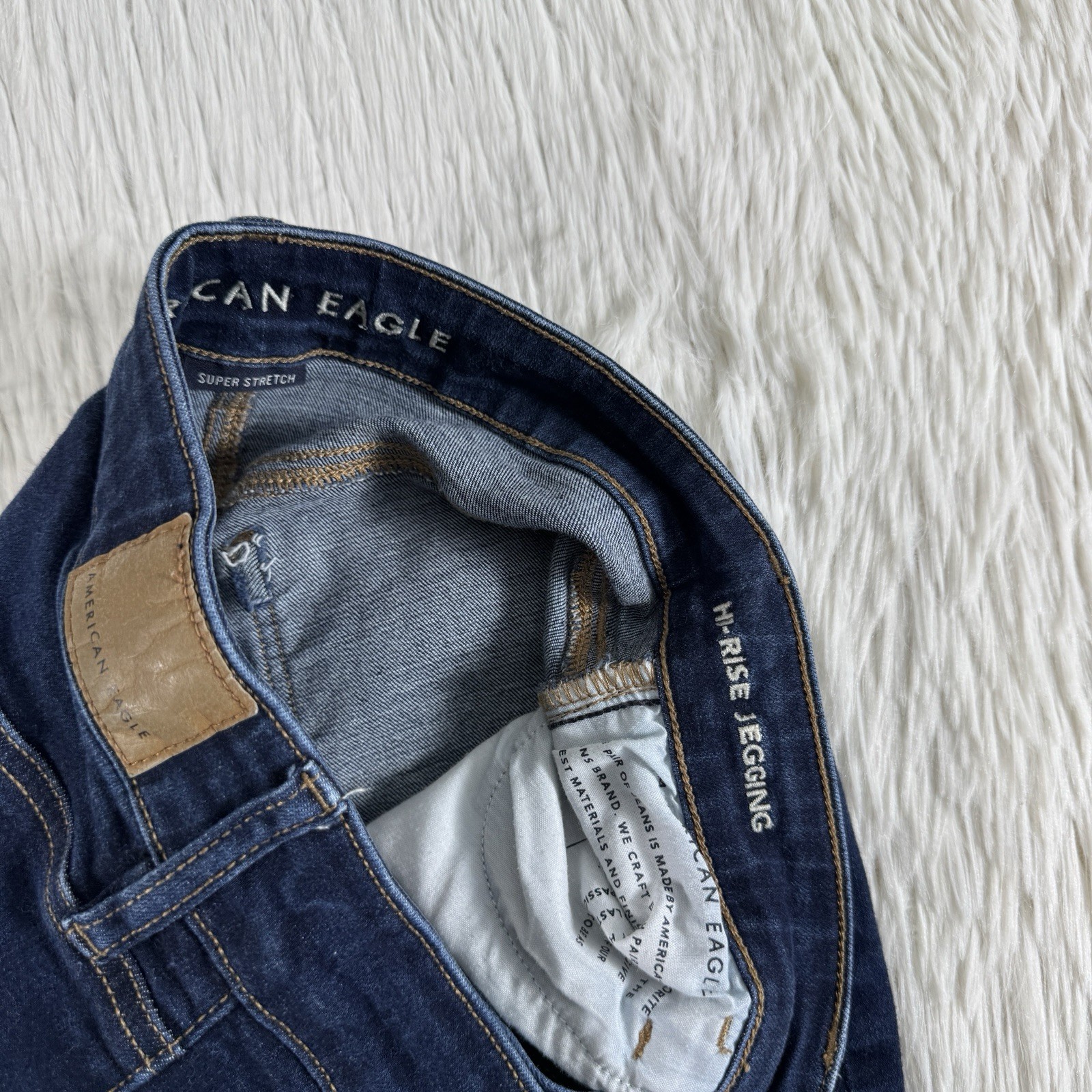 American Eagle Blue Dark Wash Hi-Rise Jegging Denim Jeans Women’s Size 4R