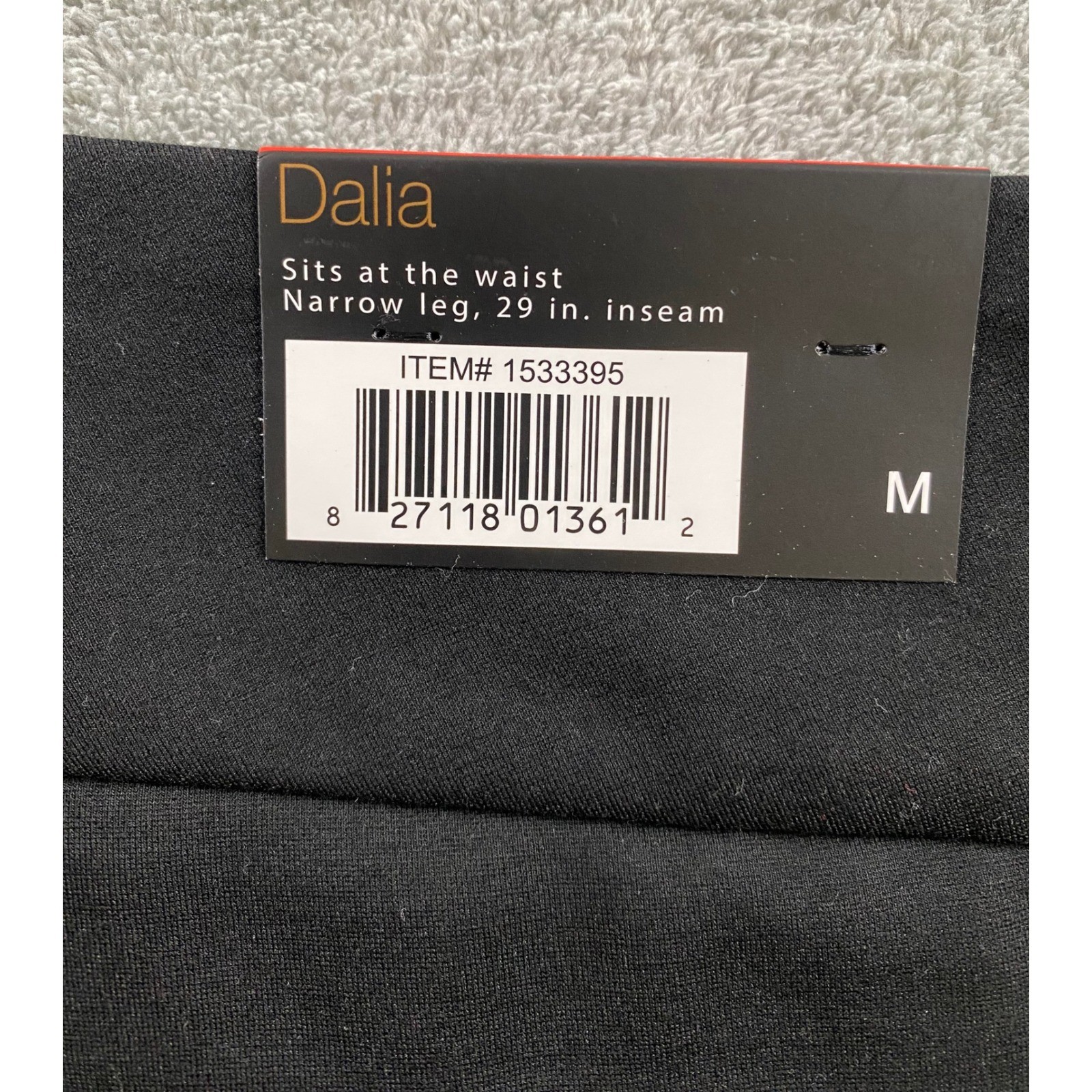 Dalia Womens Black Tummy Control Pull On Dress Pants Size M 1533395 Slim Leg