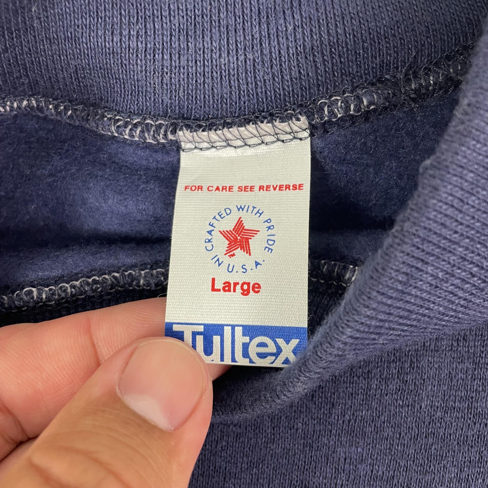 Vintage Tultex Sweatshirt Mens Large Blue POW MIA Crewneck You Are Not Forgotten