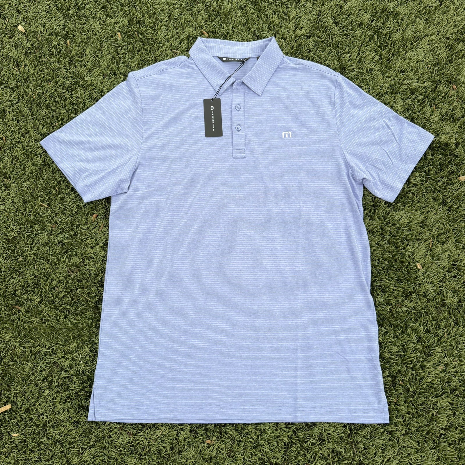 Travis Mathew The Heater Polo Heather Violet Storm Blue Mens Size 2XL NWT Golf