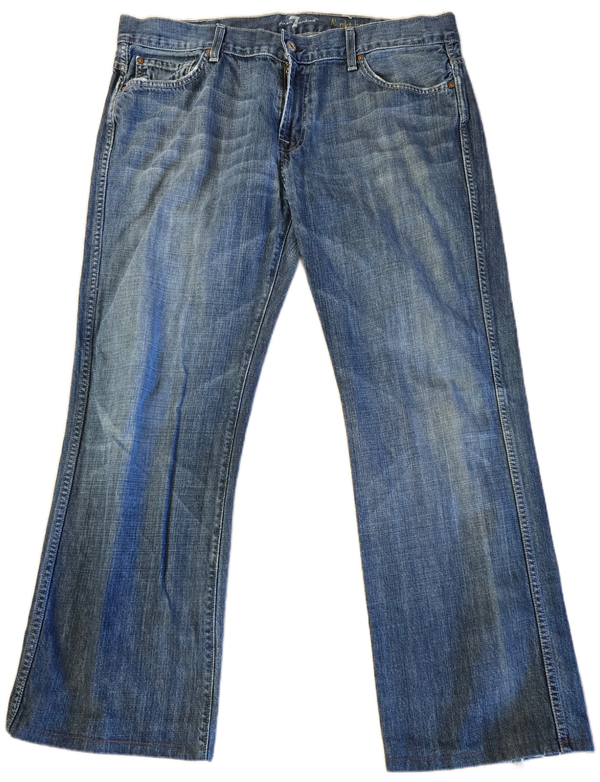 7 For All Mankind Denim Jeans “A” Pkt Bootcut Jeans Size 40×30 Zipper Fly *NOTE