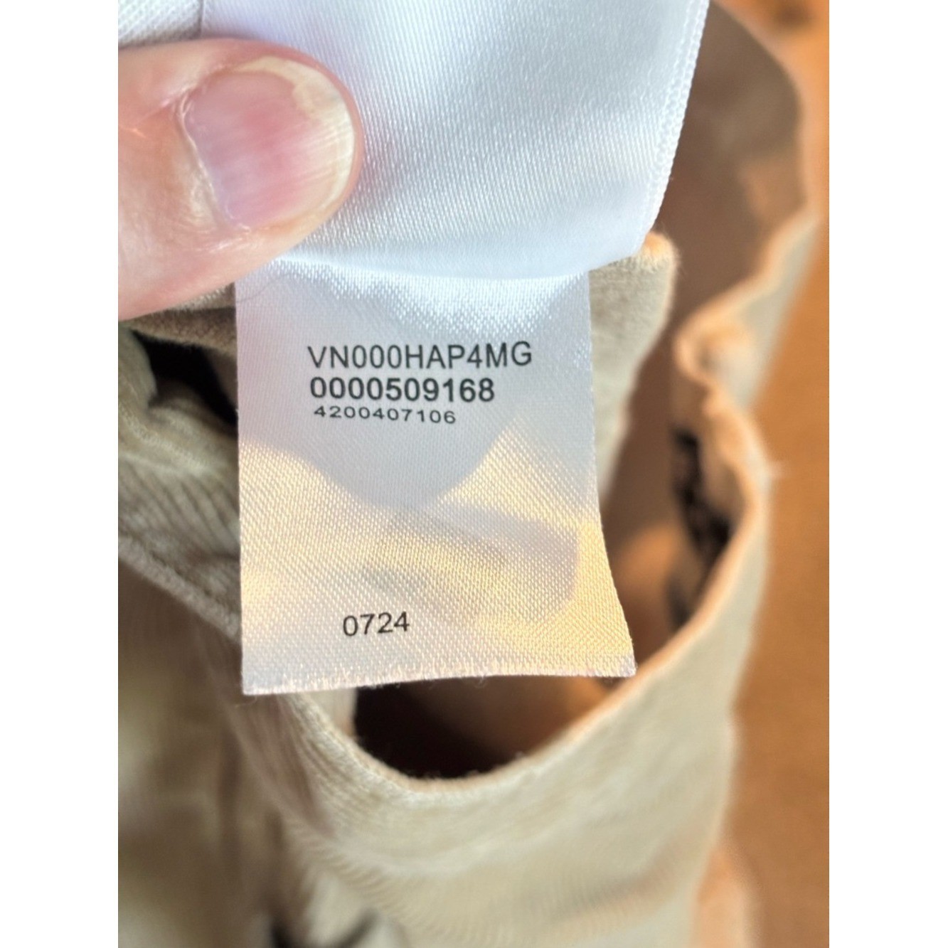 EUC VANS Men’s Tan Corduroy Drill Chore Carpenter Relaxed Fit Pants size 33