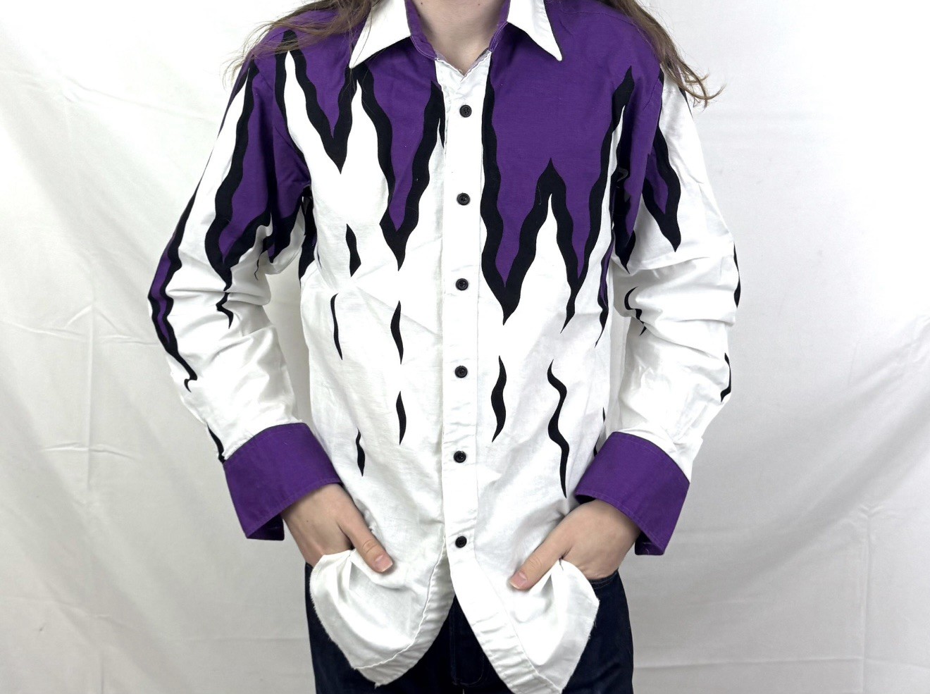 Brooks & Dunn Panhandle Slim Purple Button-Up Shirt 15 1/2-34