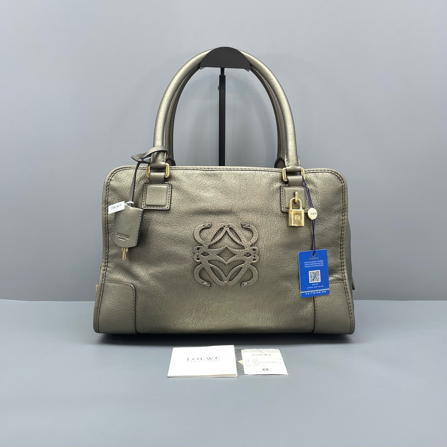 Loewe Pre-Owned Authentic Satchel 35*21*14cm Metal Free Tracked Shipping