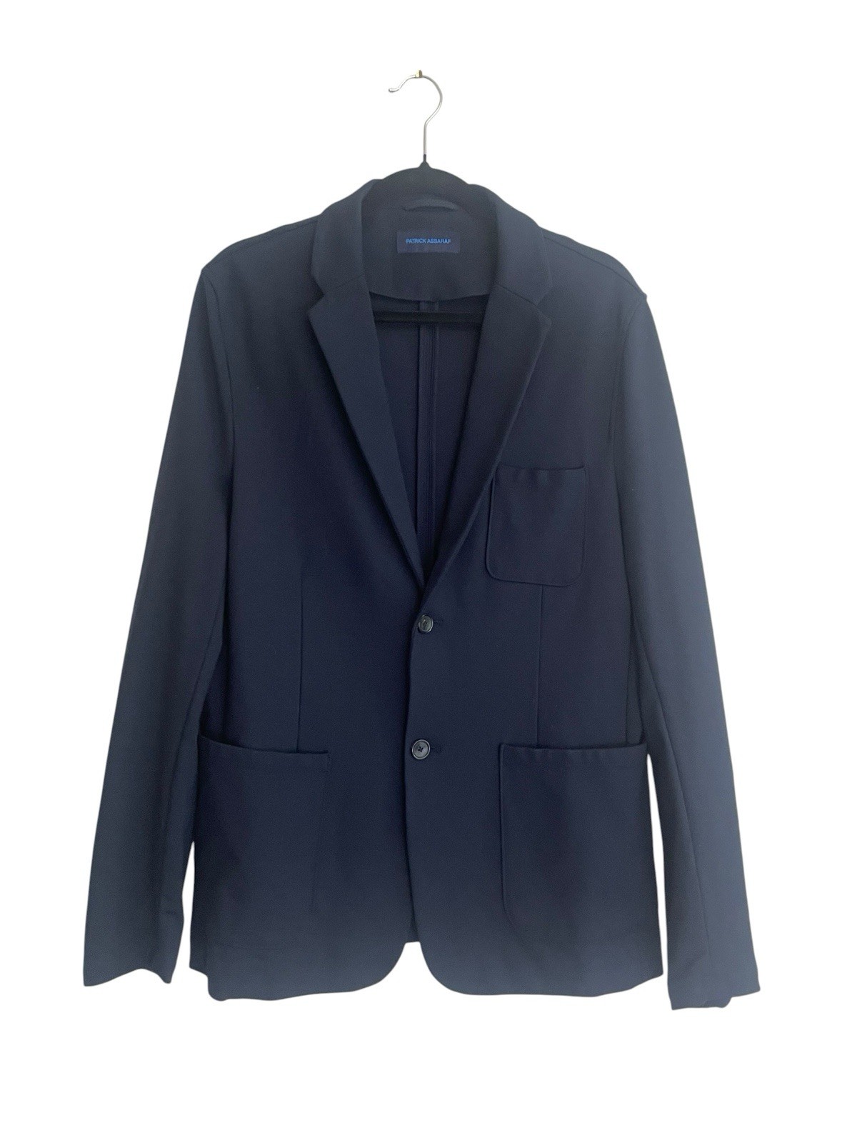 Patrick Assaraf Blazer Mens Sz XL Performance Stretch NAVY BLUE Deconstructed