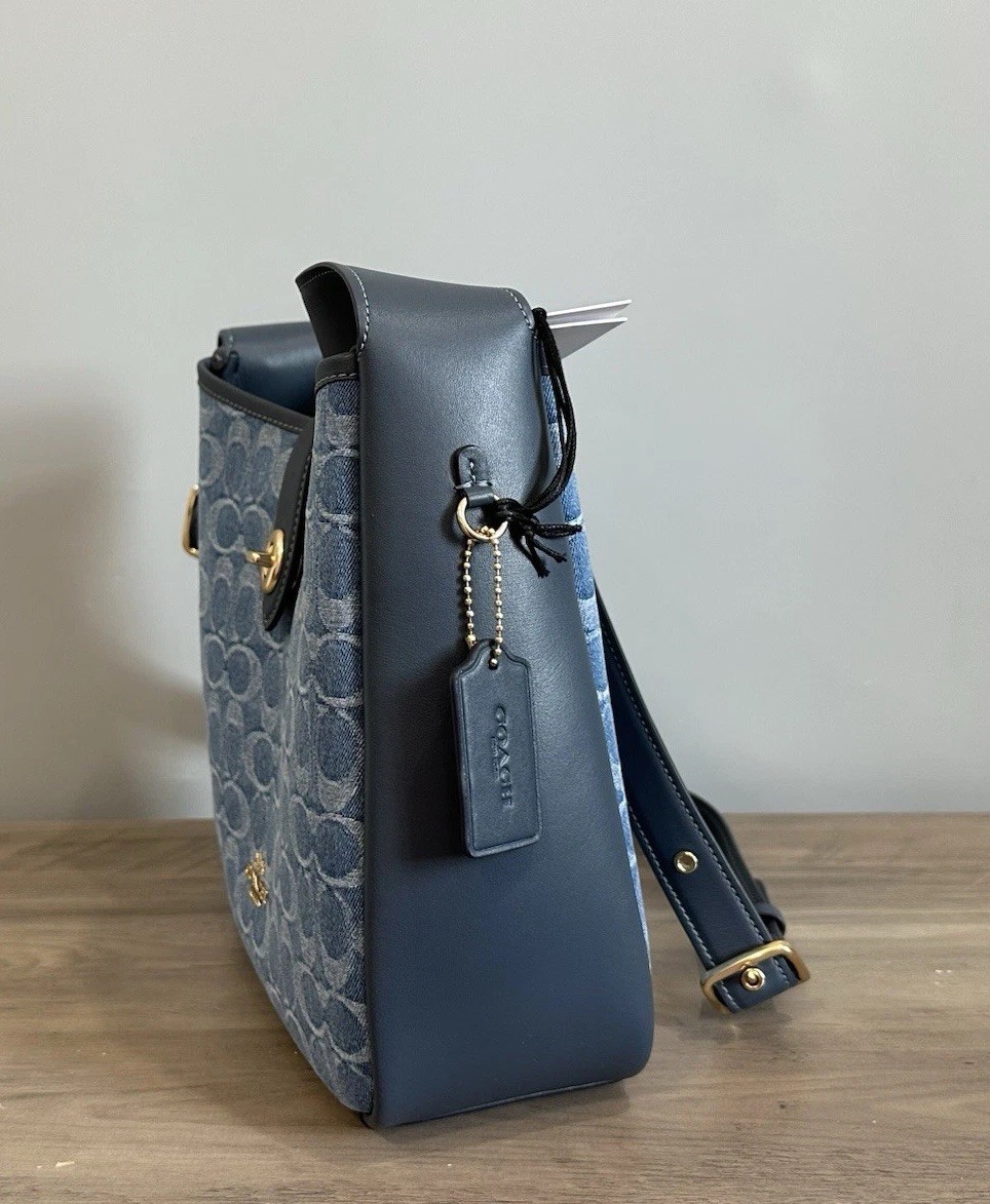 COACH Hadley Convertible Crossbody Shoulder Bag Signature Denim CDB98 Indigo NWT