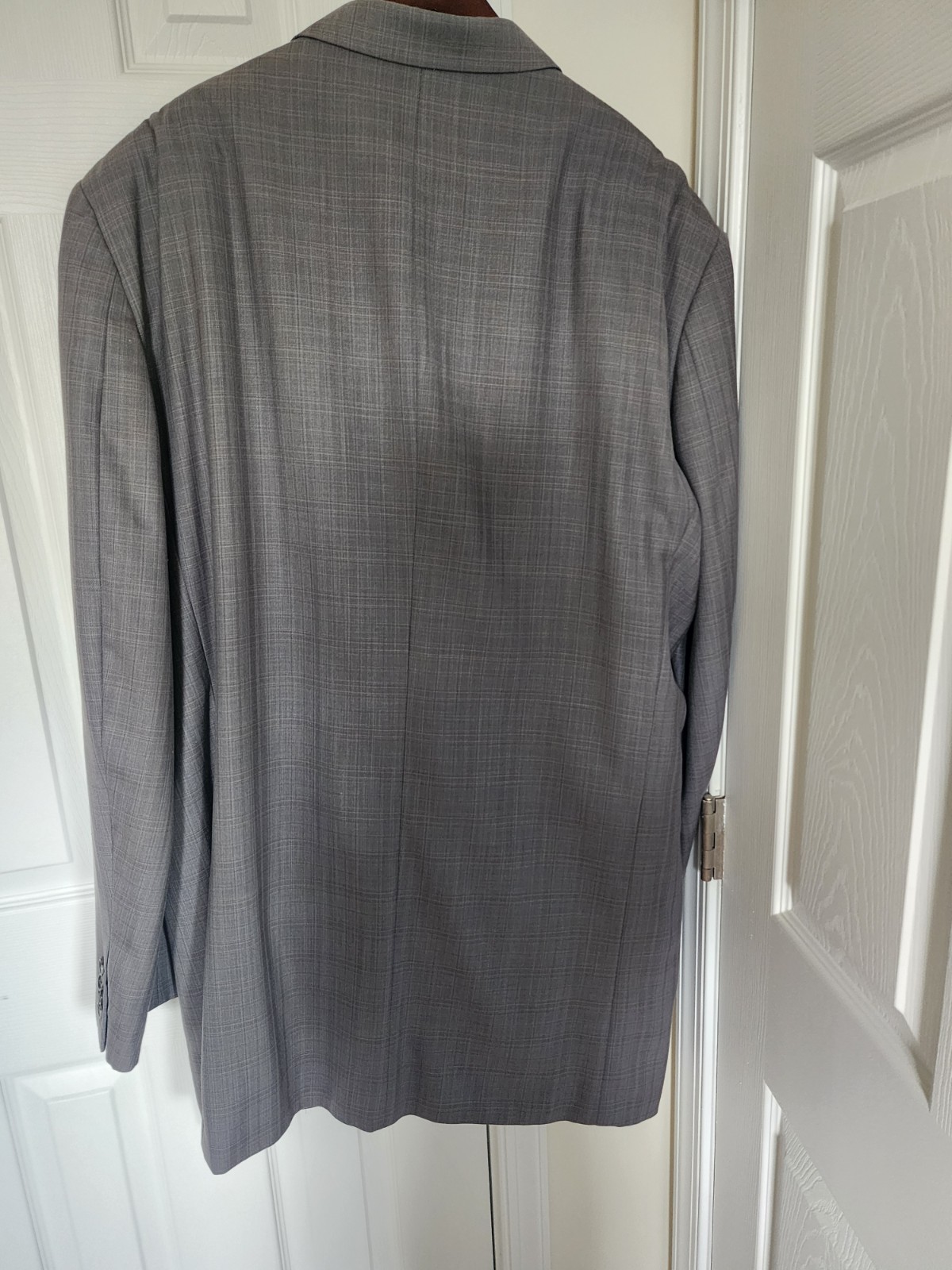 Gray Plaid 2-Piece Suit Men’s Size 50XL Big & Tall Single-Breasted 4-Button