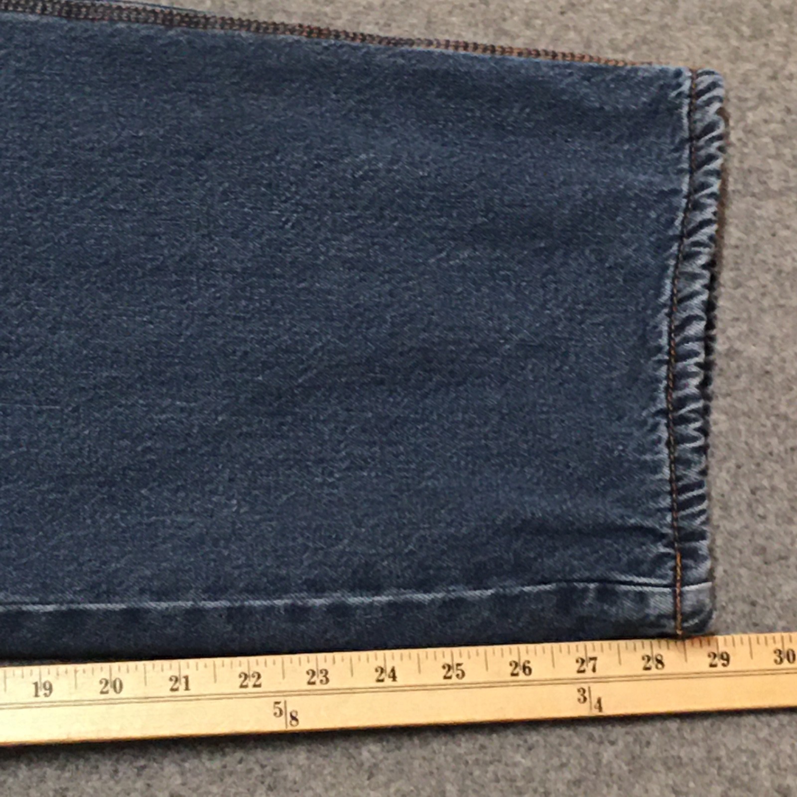 C.E. Schmidt Workwear Men 44×30 Jeans Blue Carpenter Loop Fleece Lined Dark Wash