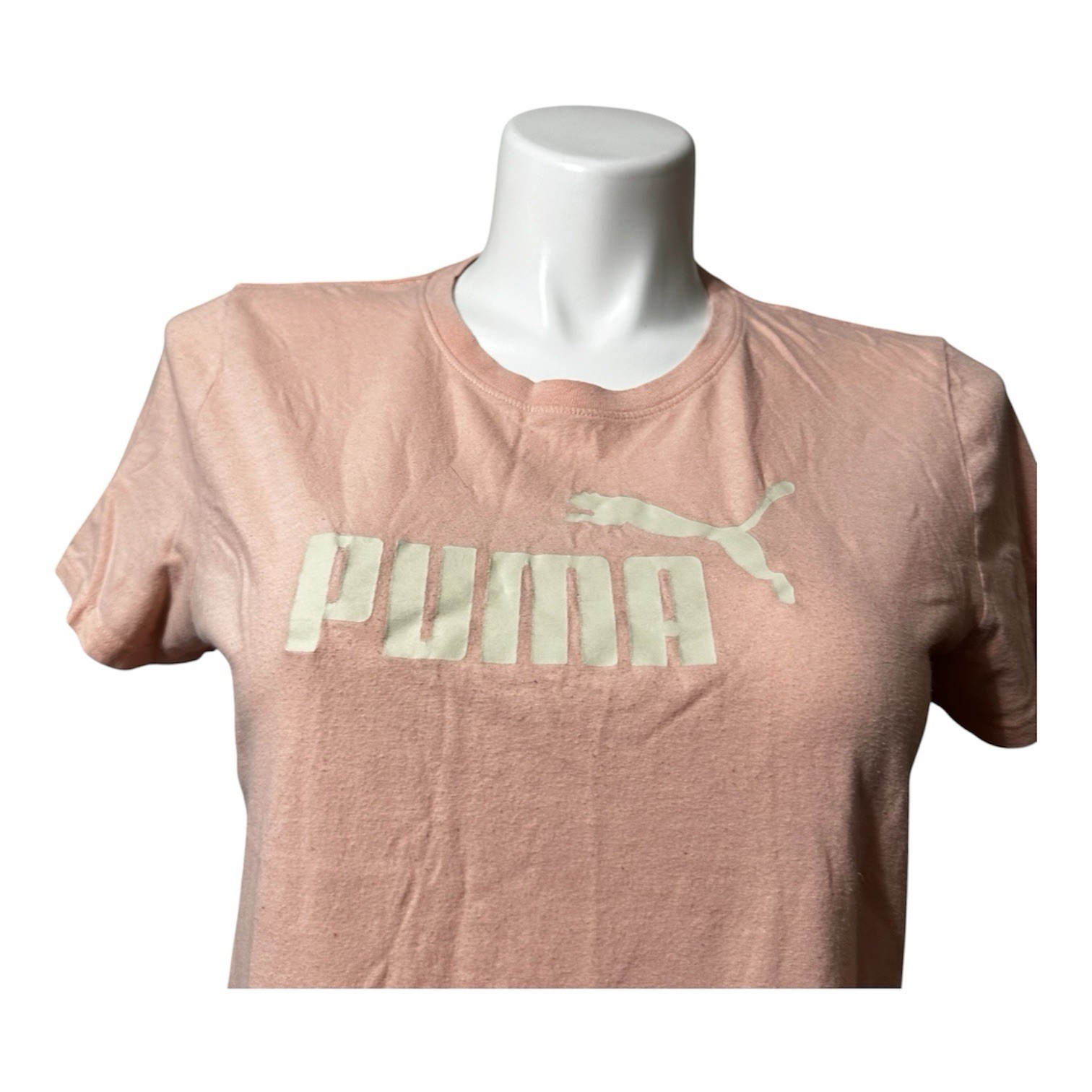 Puma Women’s XL Tee Shirt Pink Short Sleeve Trendy Stylish Top Athletic