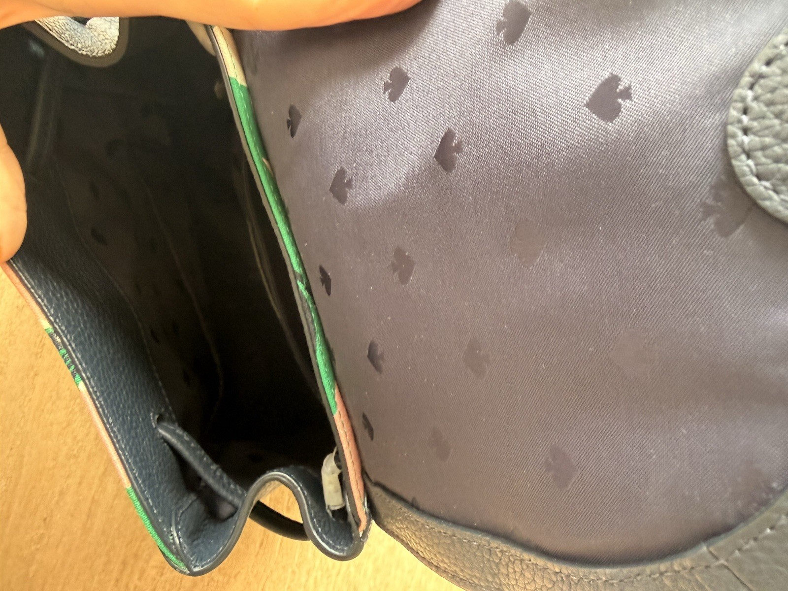 Kate Spade Small Backpack Purse Green Floral Leila Flap