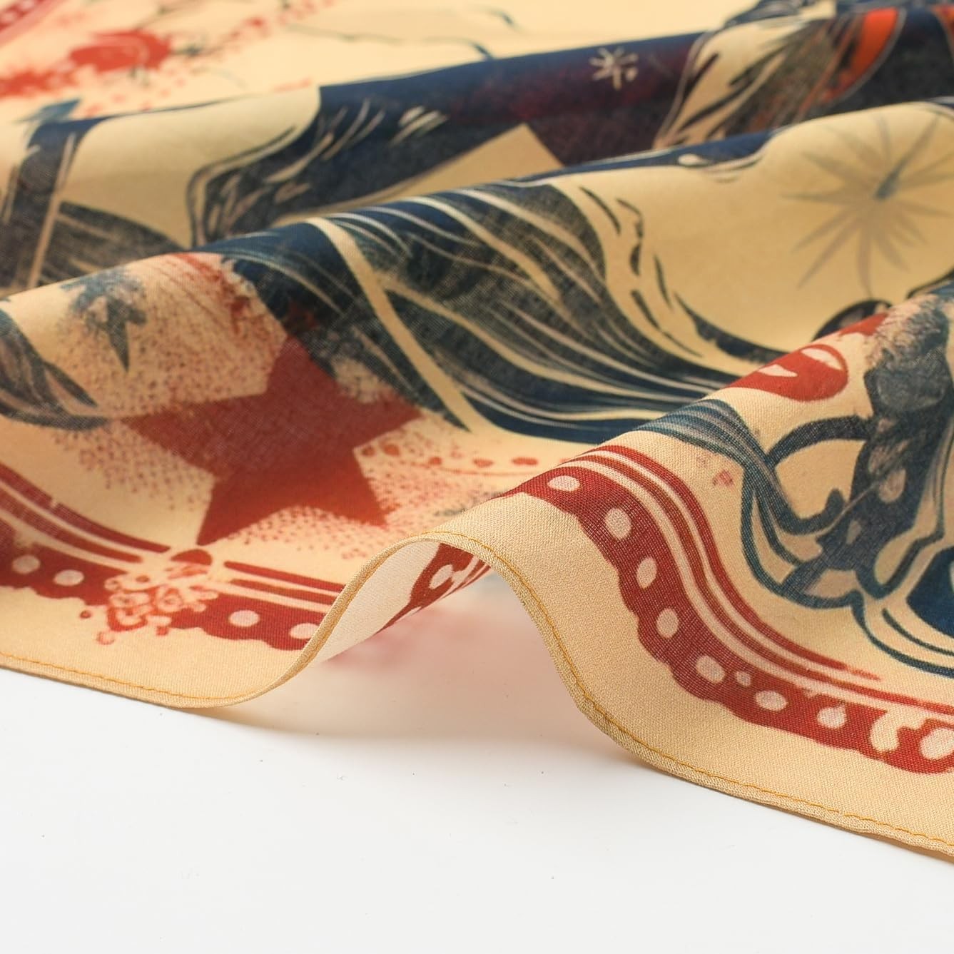 22″x22″ Vintage Cowgirl 100% Cotton Bandana Multi-Purpose Bright Star