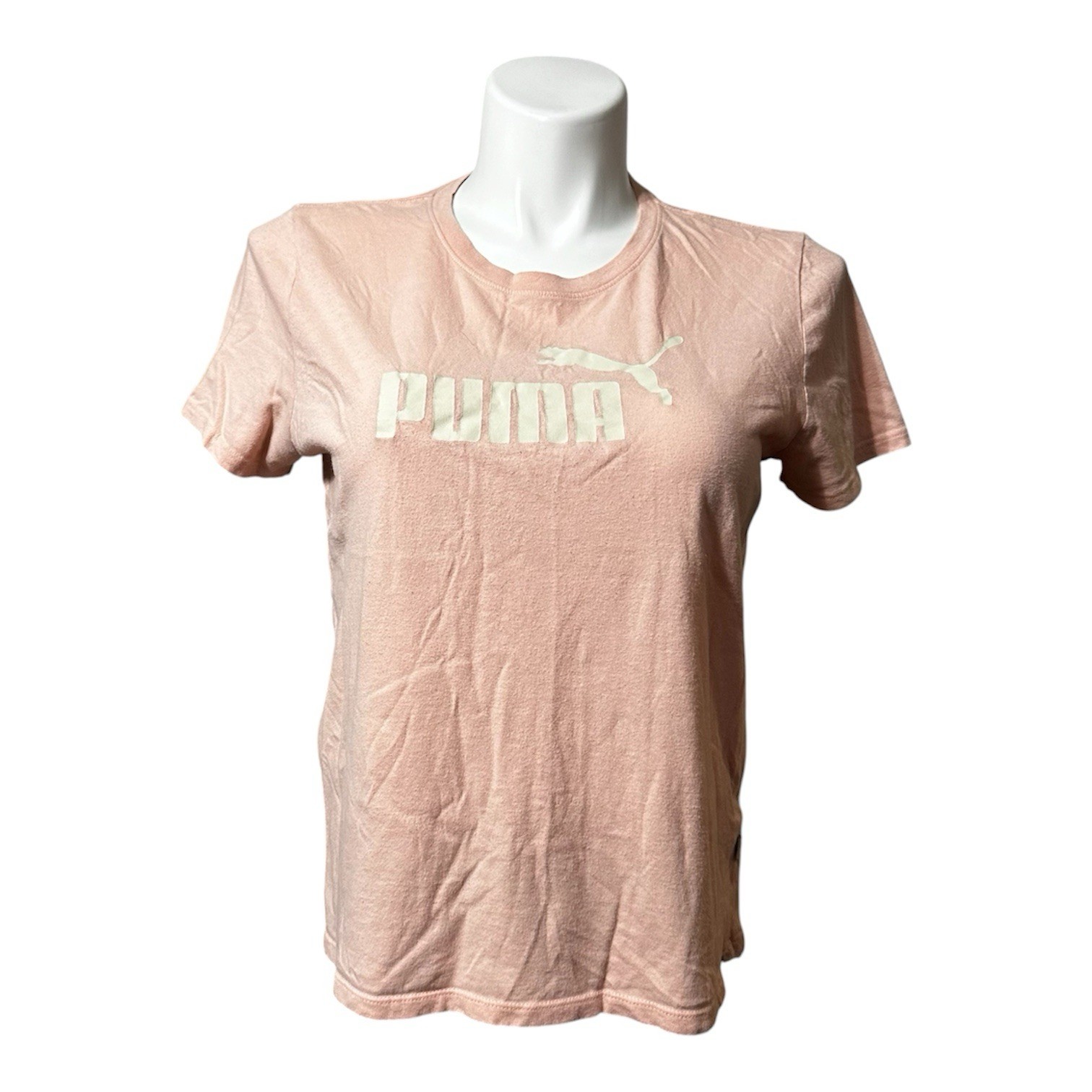 Puma Women’s XL Tee Shirt Pink Short Sleeve Trendy Stylish Top Athletic