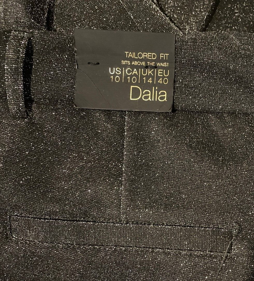 DALIA Womens Black Sparkily Evening Occasion Pants NWT – Sz 10