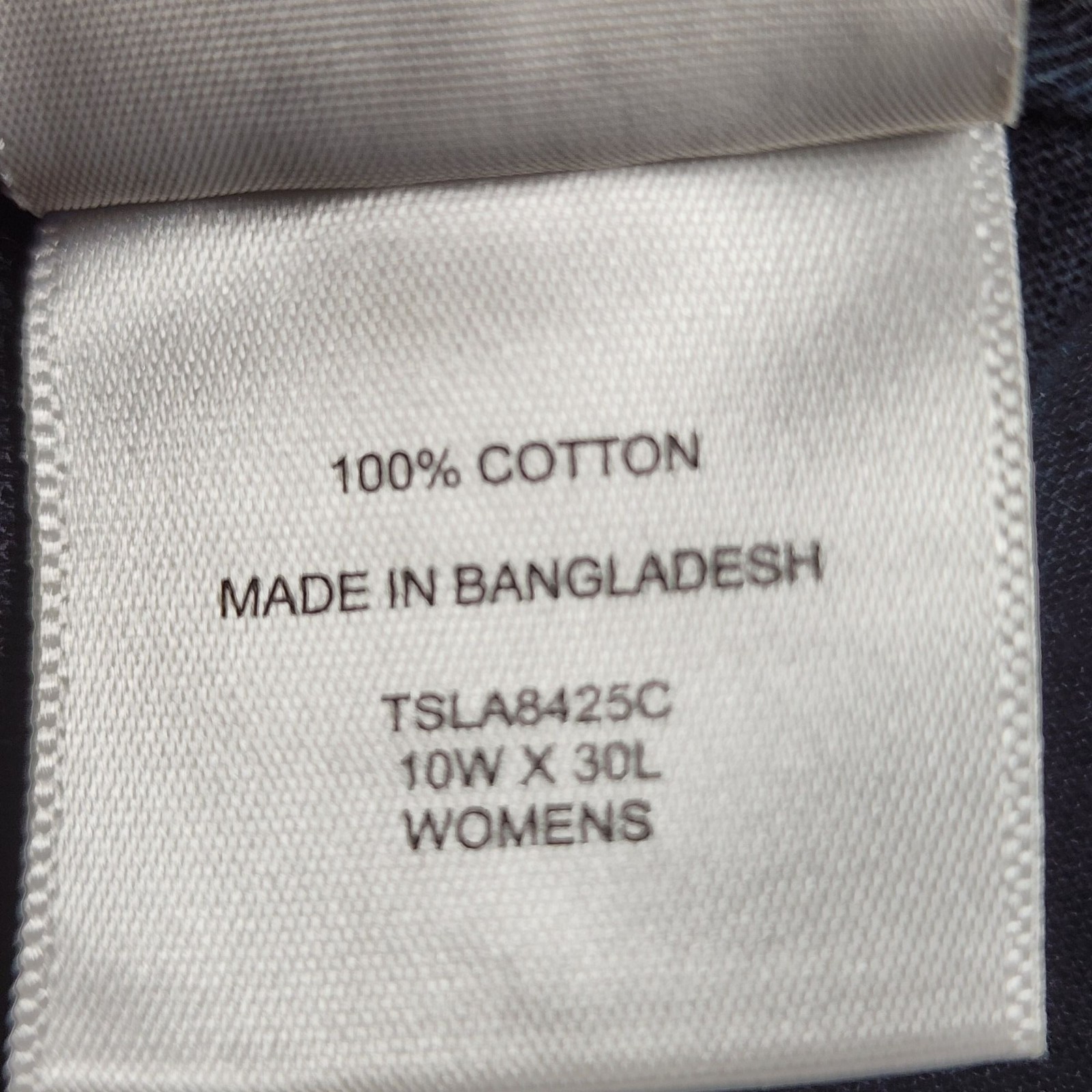 Tesla Womens Cargo Pants 10W X 30L Black Cotton Casual Wear