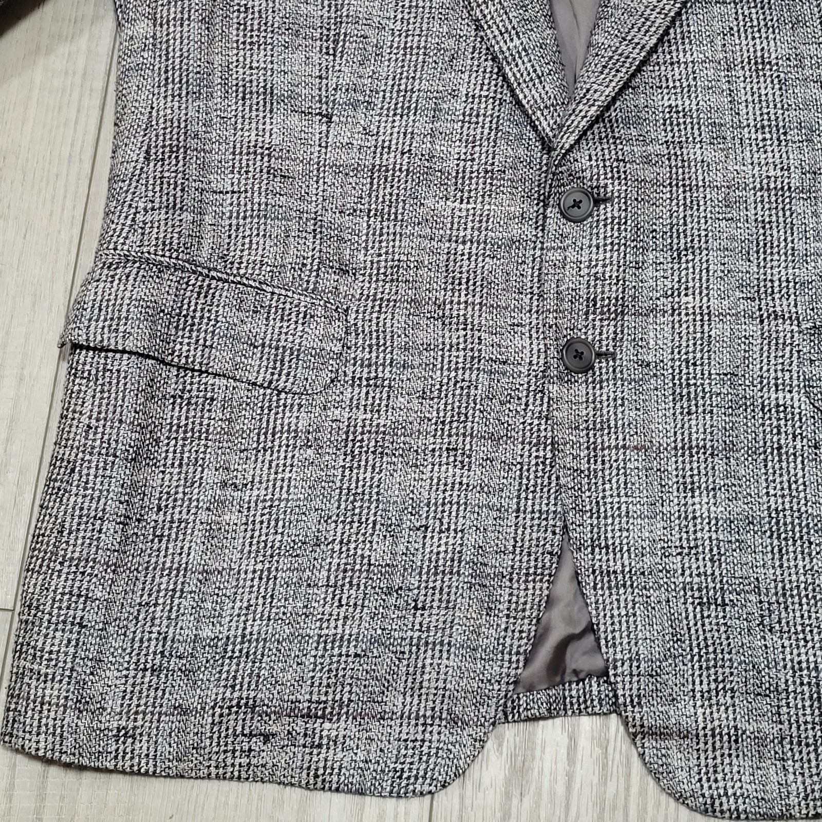 Vintage Ermenegildo Zegna Blazer Mens 46 100% Silk Sport Coat Glen Plaid 1988