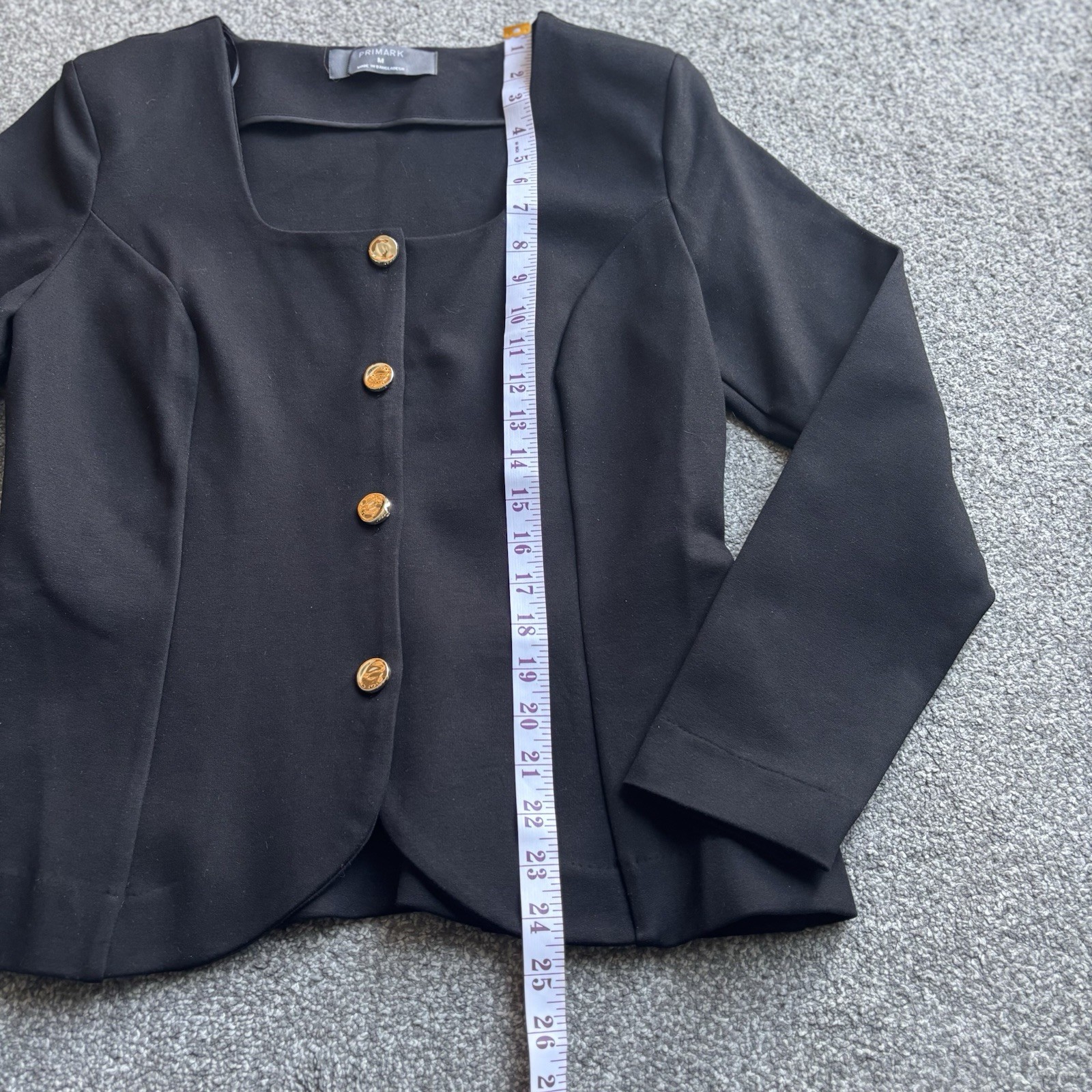 Primark Black Jacket Blazer Button Up Size 12/14 BNWT Smart Casual Formal Work