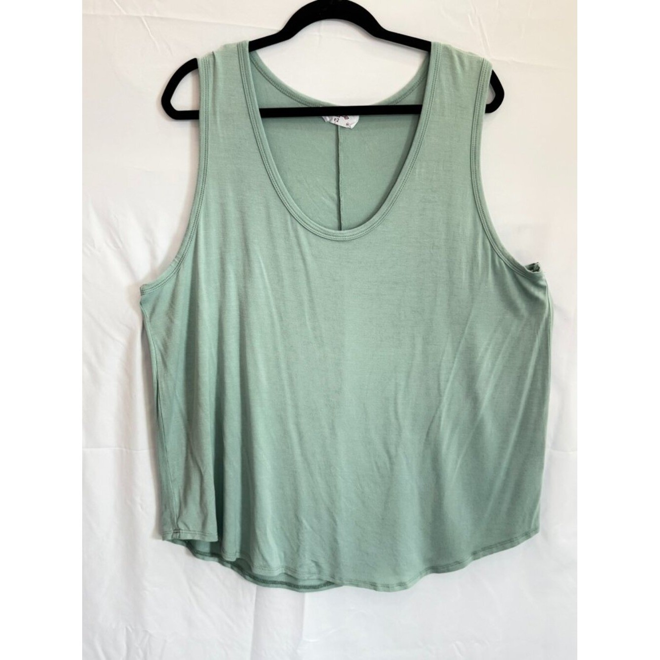 Plus Size Sage Green Tank Top — 3XL, Flowy, Super Soft