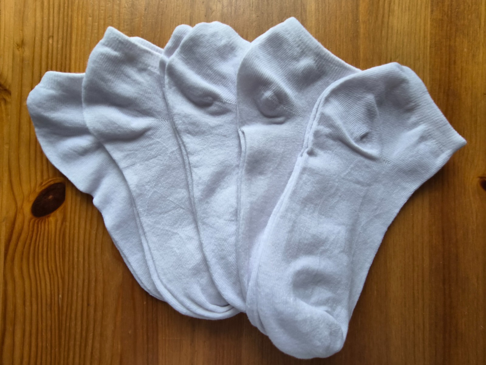 Pack of 5 White Ankle Socks – Size Small (3 to 5 UK) Kids Teens Women – Clothing