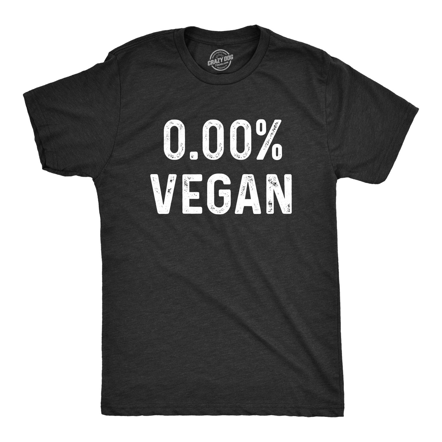 Mens 0% Vegan T Shirt Funny Cooking Meat Eater Tee