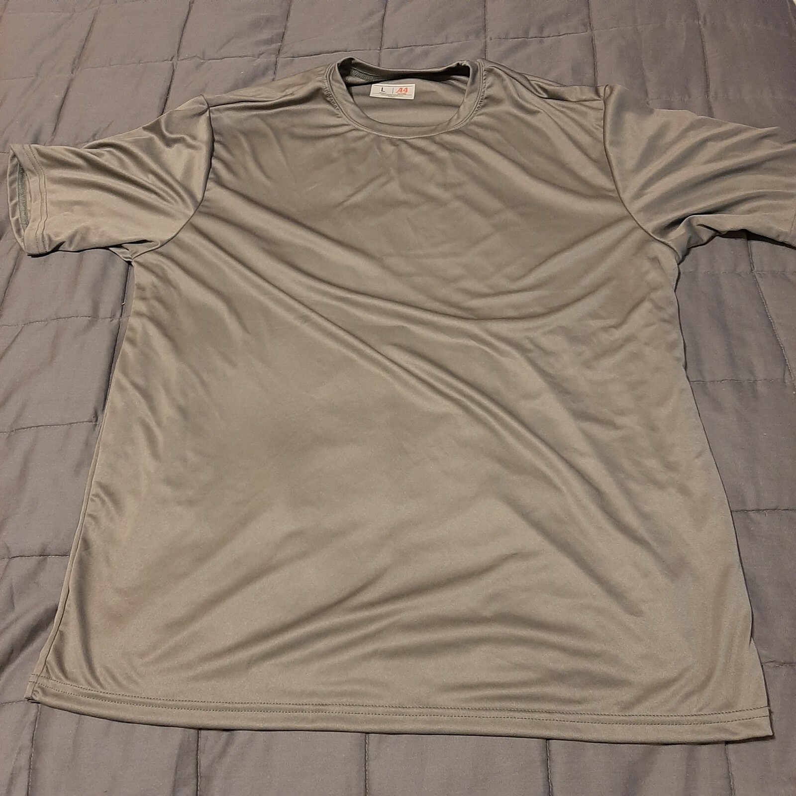 NEW A4 N3142 Cooling Performance Crew Moisture Wicking Dri Fit Shirt Graphite