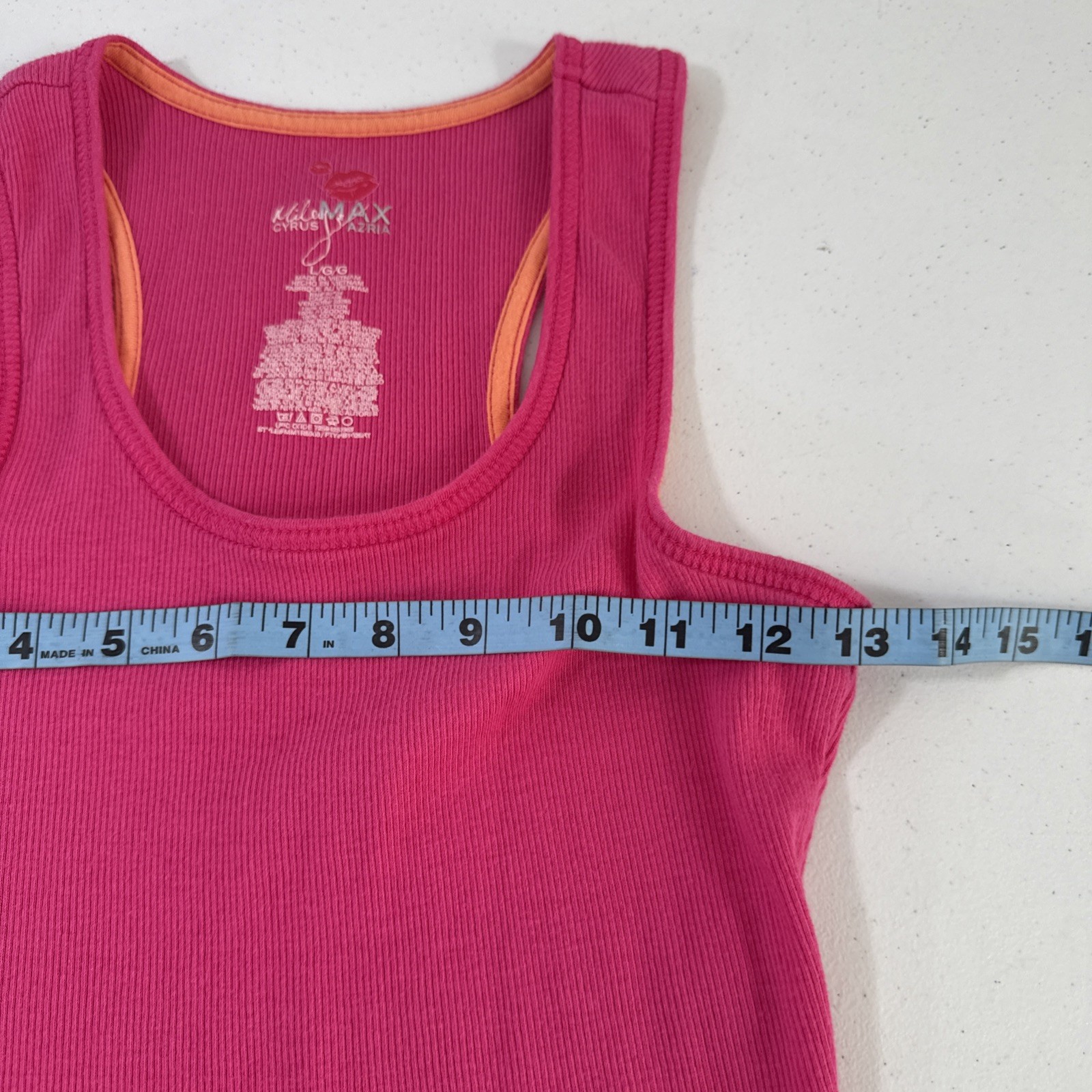 Mila Max Cyrus Azria Tank Top Womens L Pink Sleeveless Bella Swan Barbiecore Y2K
