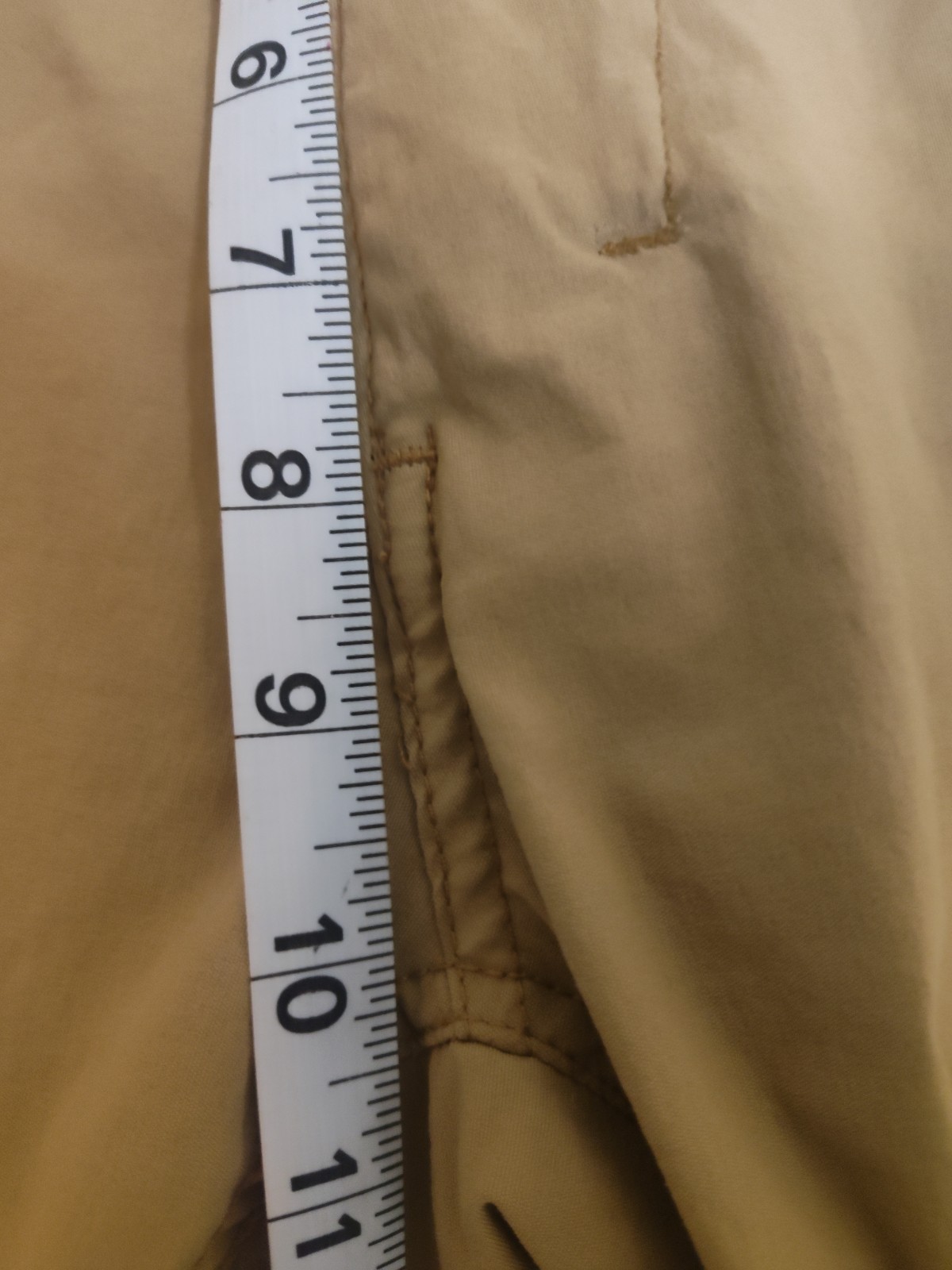 Kenneth Cole Gusseted 34×32 Slim Chino Performance Functional Tan Mens Pants