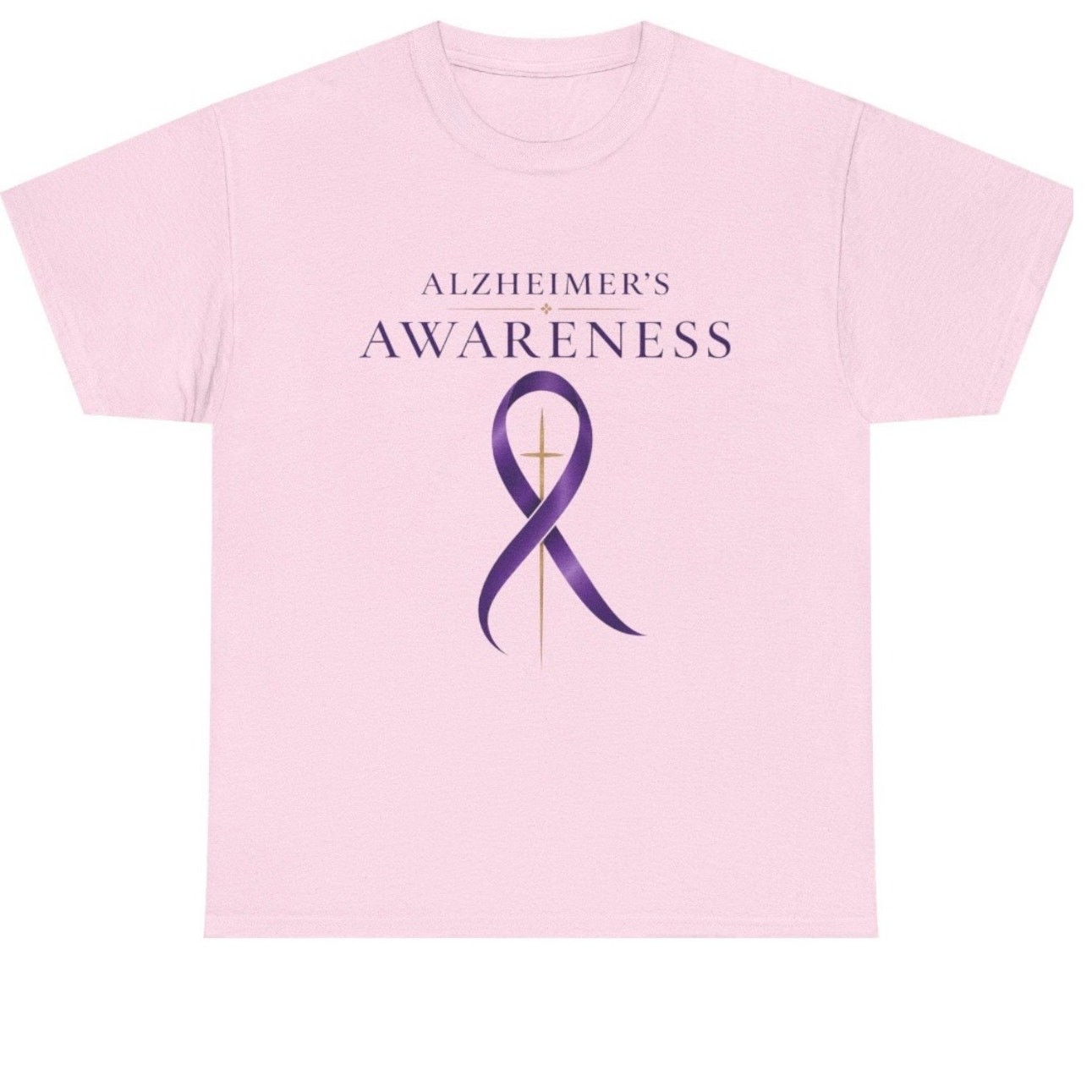 Alzheimer’s Awareness T-Shirt Resilience Faith Loved Purple Ribbon Unisex