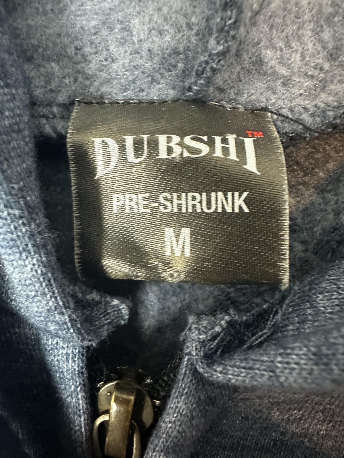 Dubai Hoodie Mens Med Full Zip United Arab Emirates Graphic Dubshi Blue Gray