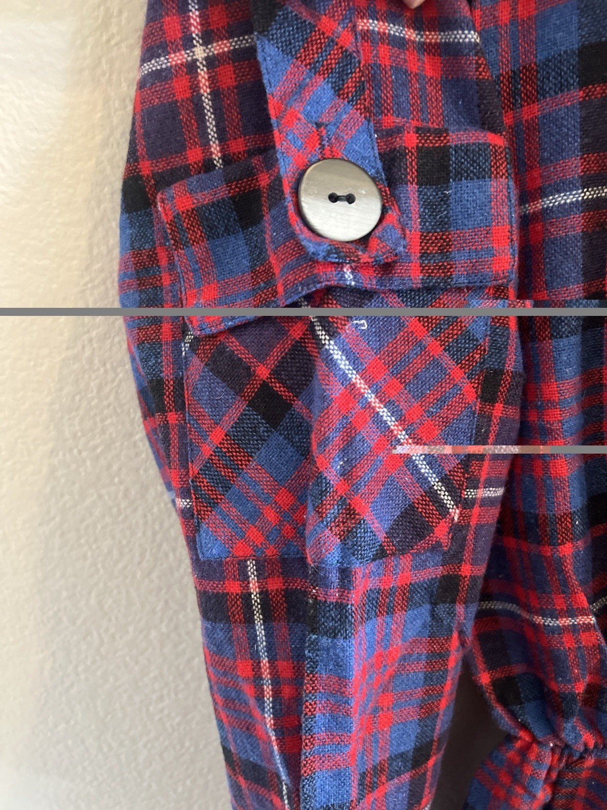 Vintage 1980s Mickaels Made in Paris France Tartan Plaid Mod Jumpsuit Sm/Med