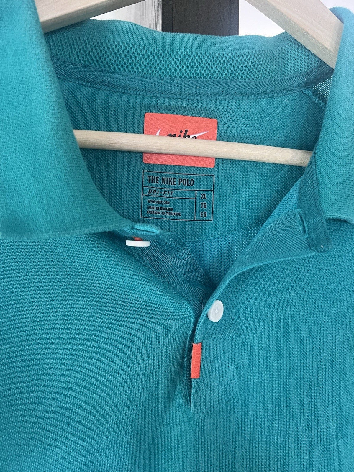 Nike Dri Fit Mens Sz XL Golf Green Polo Shirt Tiger Woods Frank The Tiger