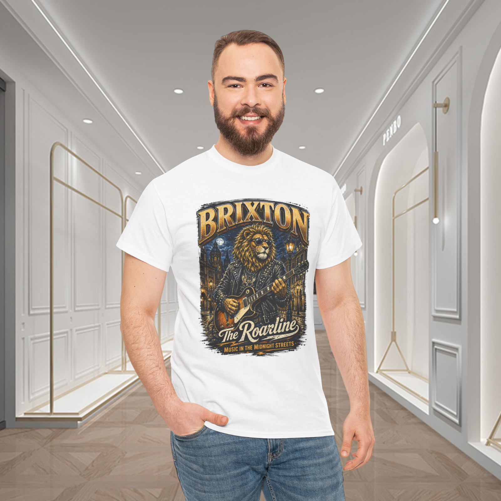 Brixton Roarline Lion Guitar Graphic T-Shirt