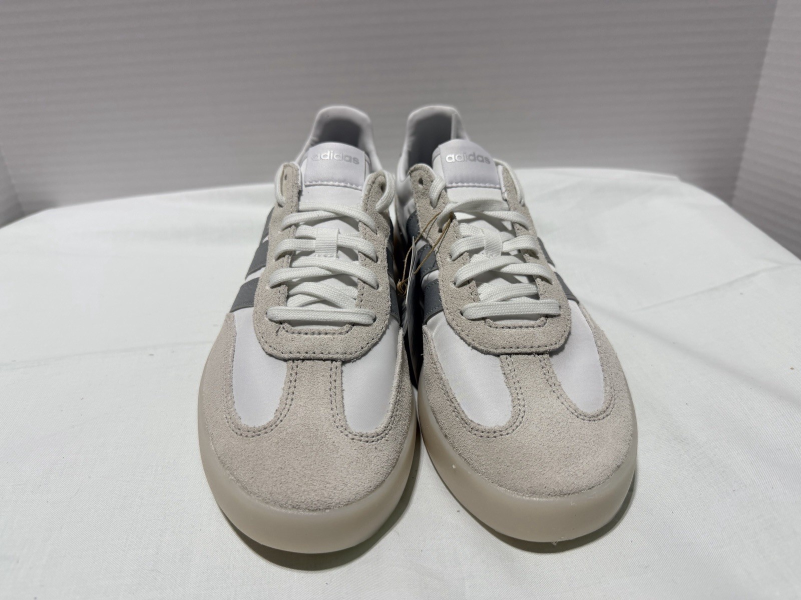 adidas Barreda Decode Low Top Suede Lace-Up Sneakers White/Gray/Beige JI2321
