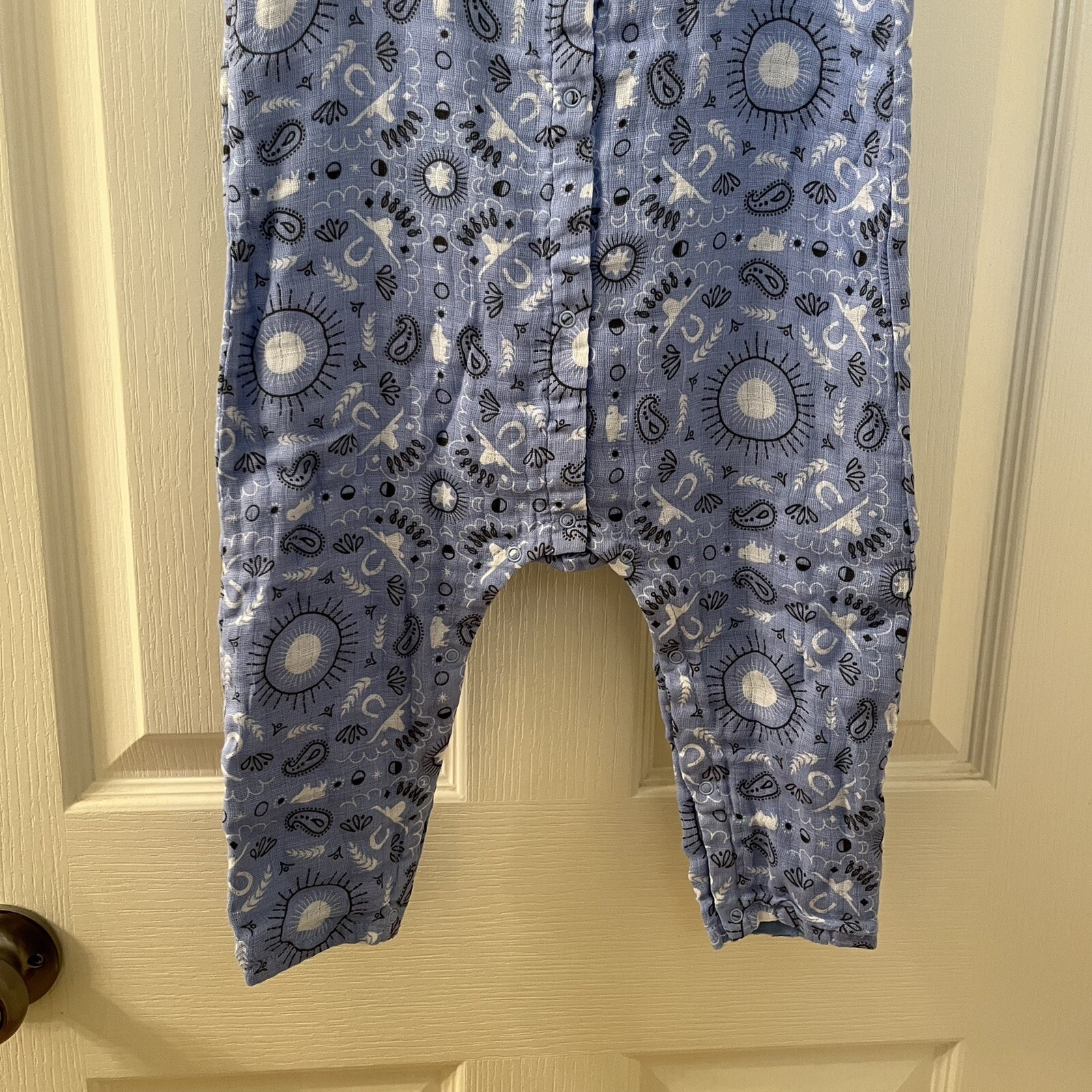 Angel Dear Bandana Western Jumpsuit Romper Muslin Cotton Size 18-24 Months NWT