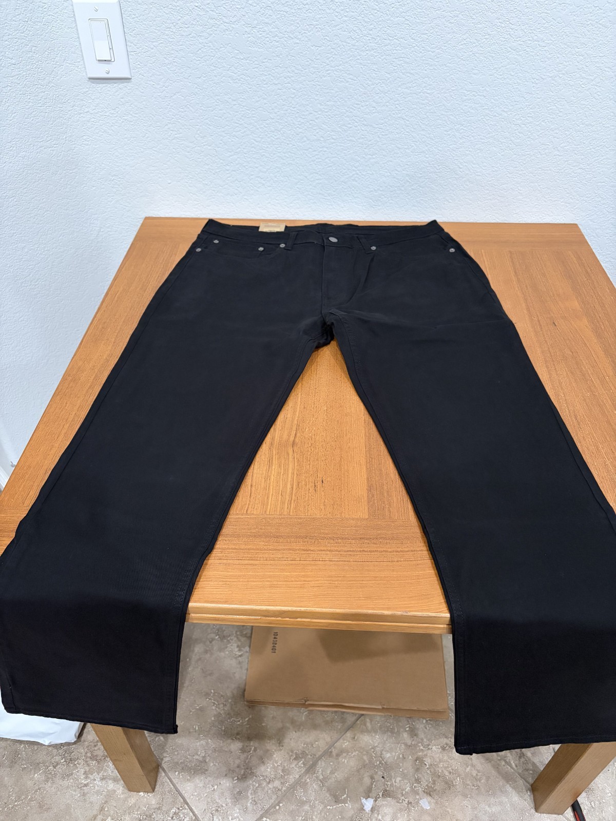 Levis 505 Jeans Men Stretch Regular Fit Zip Black 36×32 98% cotton