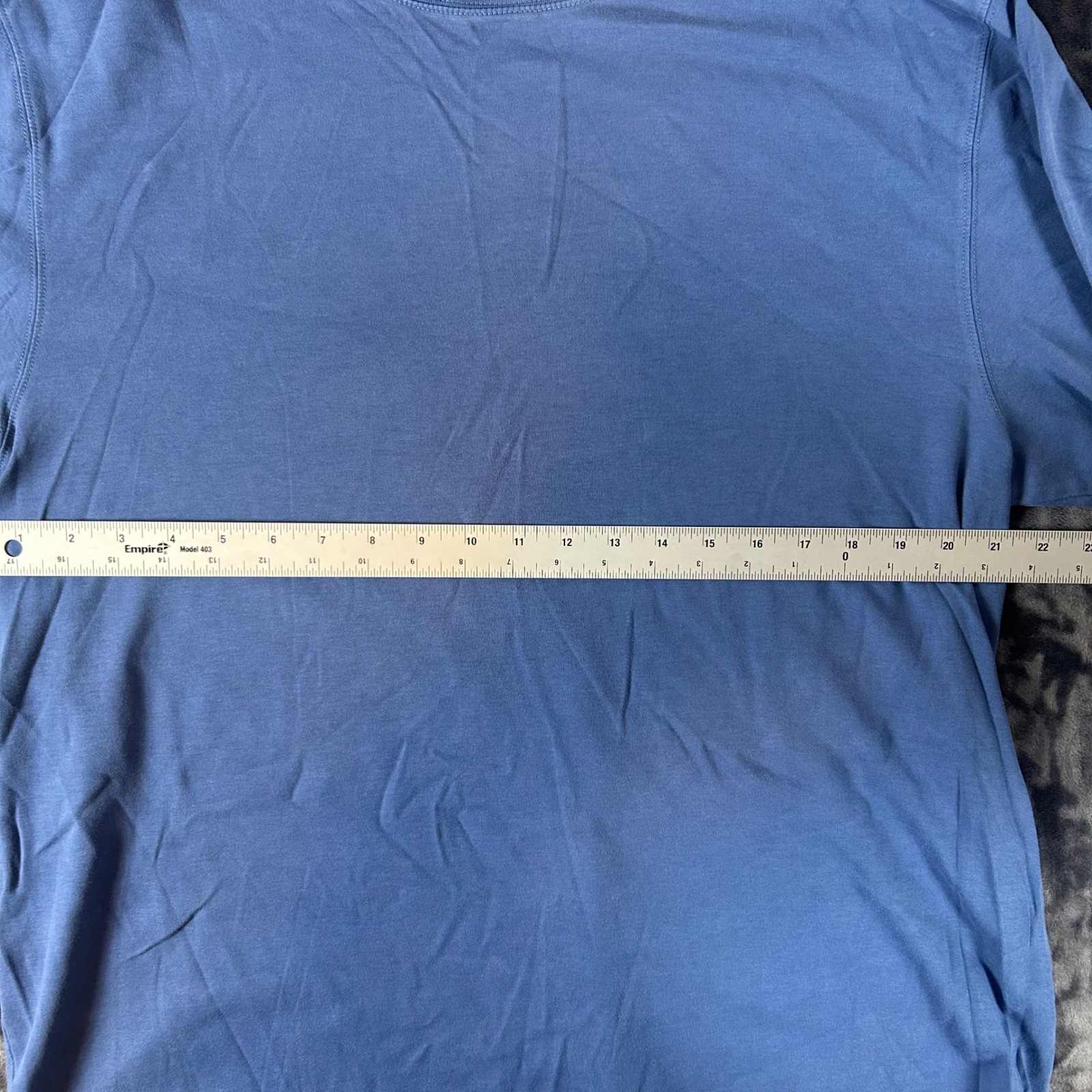 L.L. Bean Mock Neck Shirt Mens XL Blue Long Sleeve Cotton Layering Basic