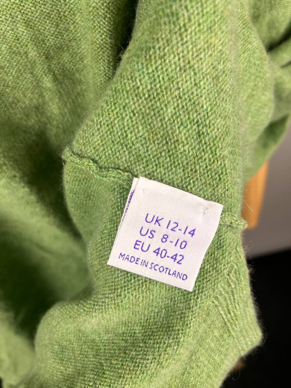 Brora Green Sleveless Cape Cardigan Size 40-42