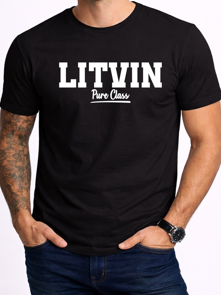 Litvin Pure Class Family Name T-Shirt Birthday Gift