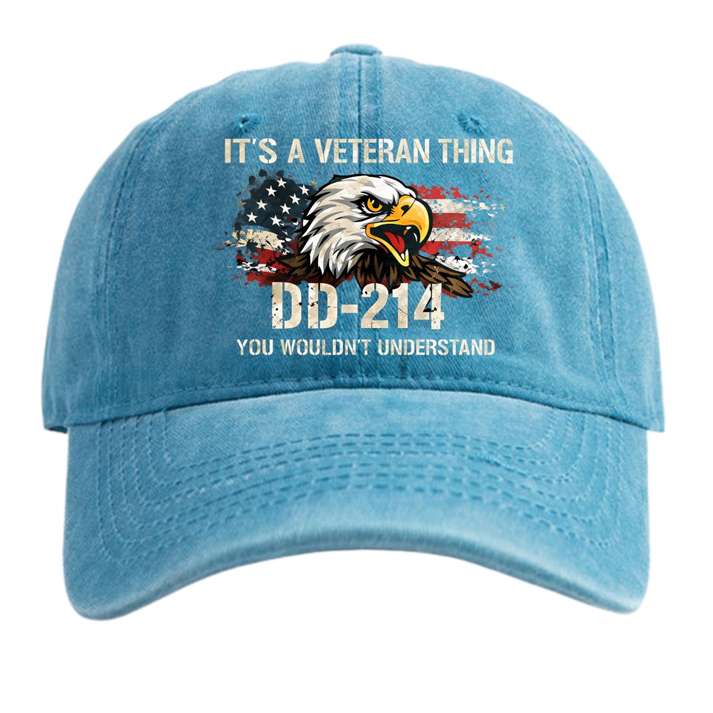 Unisex It’s A Veteran Thing DD-214 Graphic Dad Hat|Military Reunion & Casual Cap