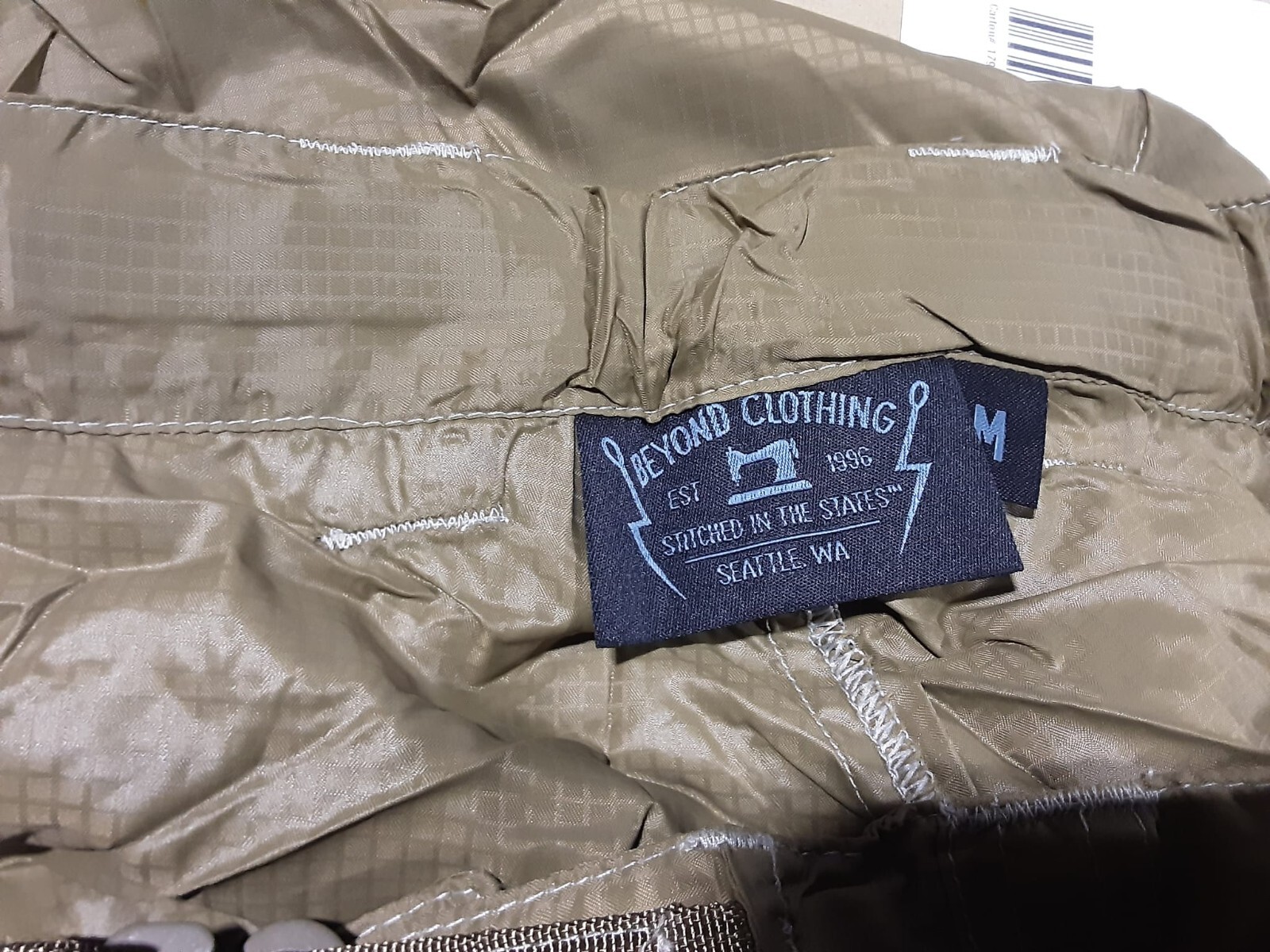 Beyond Clothing Coyote Wind Pants A4-0137 Wind/Rain Protection W/DWR