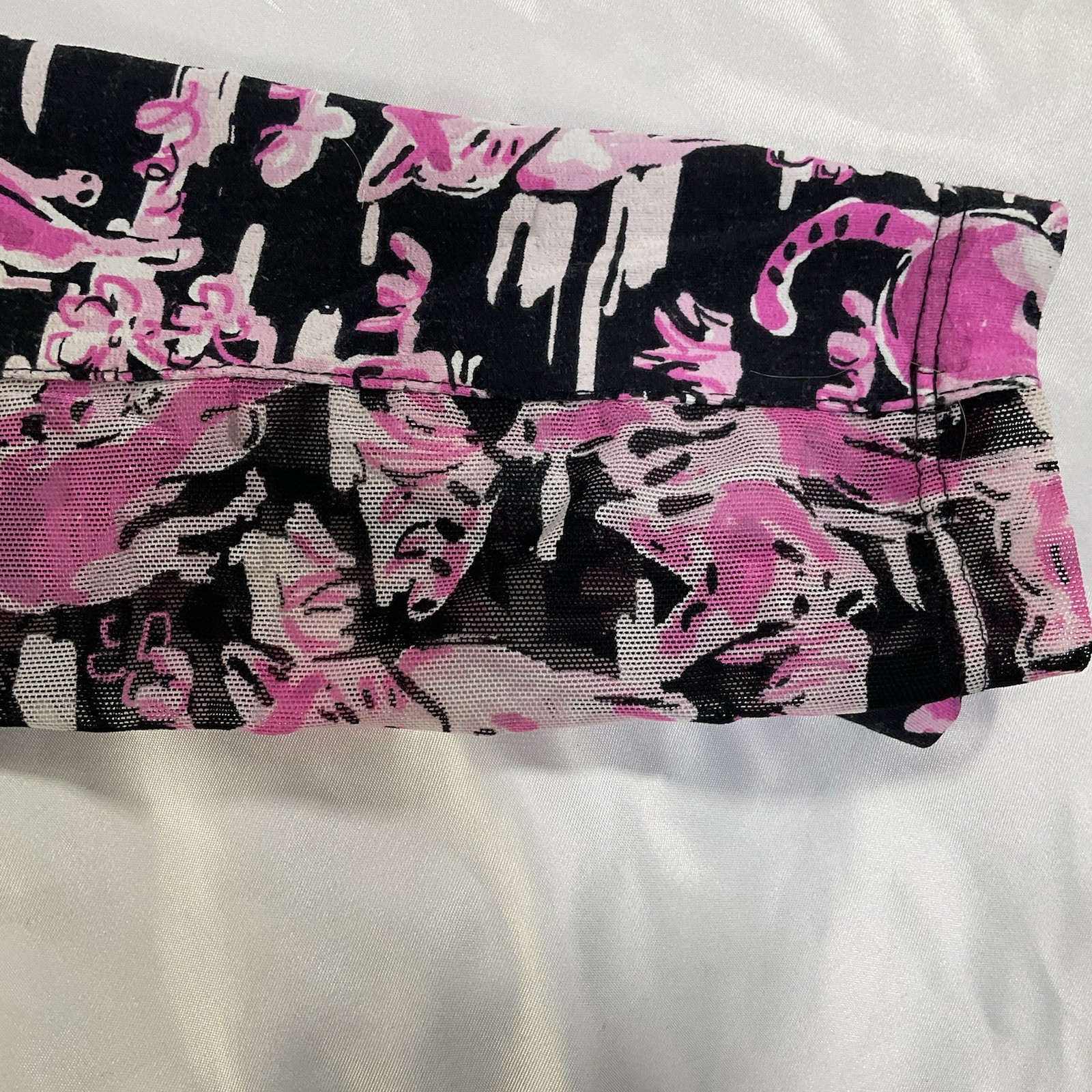 IBKUL Top Size XL Long Sleeve Zip Top UPF 50 Sammy Kitty Cat Black Pink Golf 312