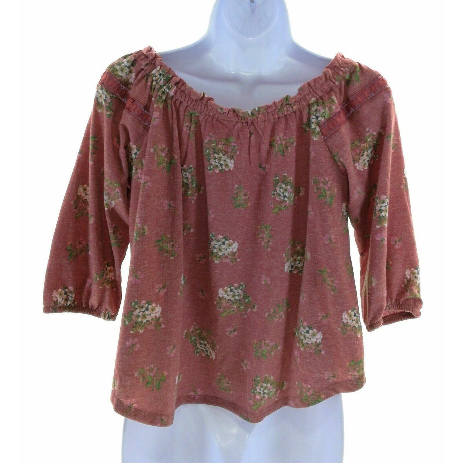 Self Esteem Off The Shoulder Pink Floral Top – Women’s Size Small – Chic Stylish