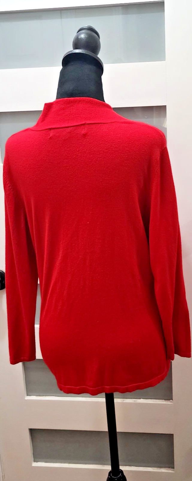 Windridge Red Rayon Nylon Spandex Knit Surplus Knot Top Bracelet Sleeve Sz LG