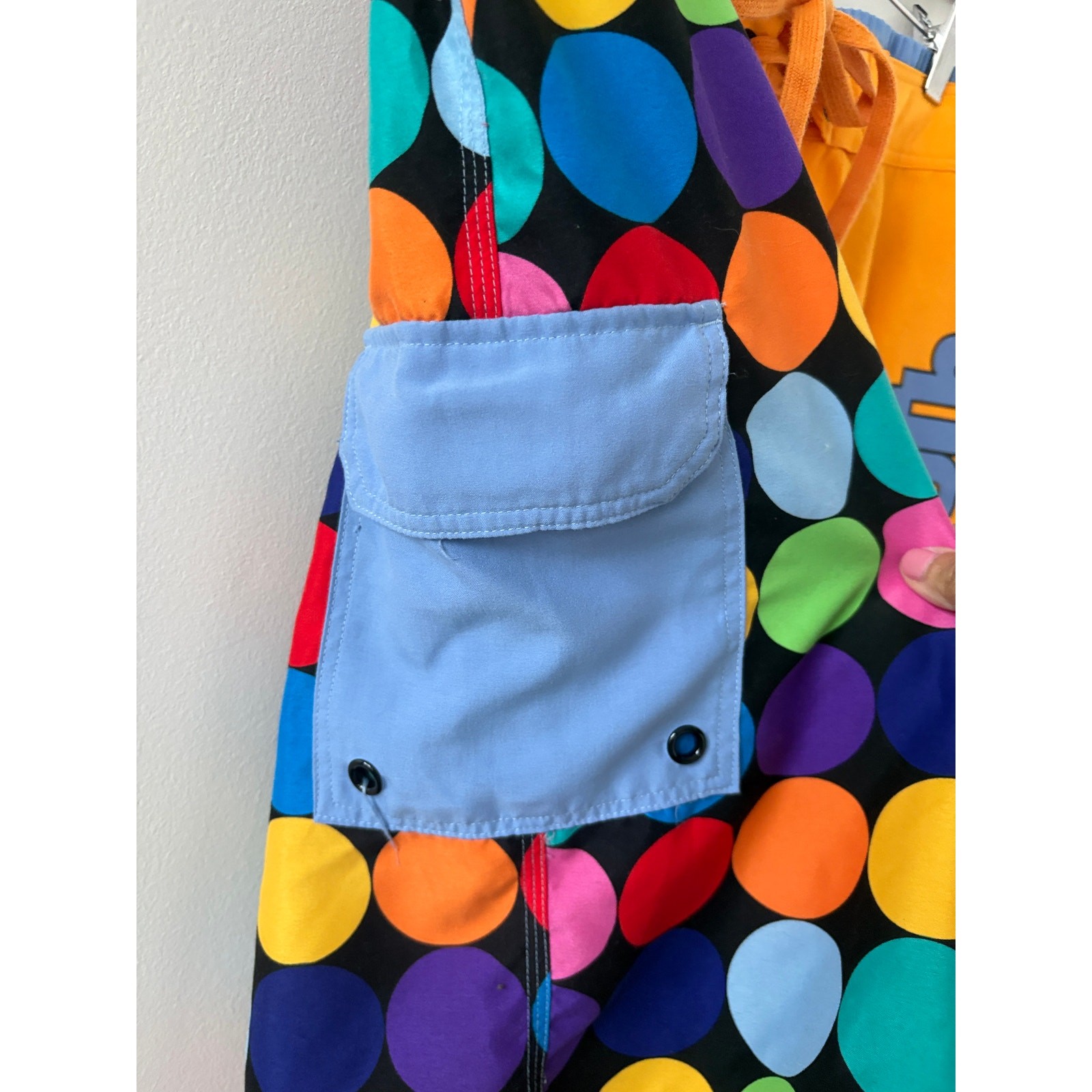 Loudmouth Vibrant Polka Dot Board Shorts Sz 36 Dopamine Maximalist Rare Archival
