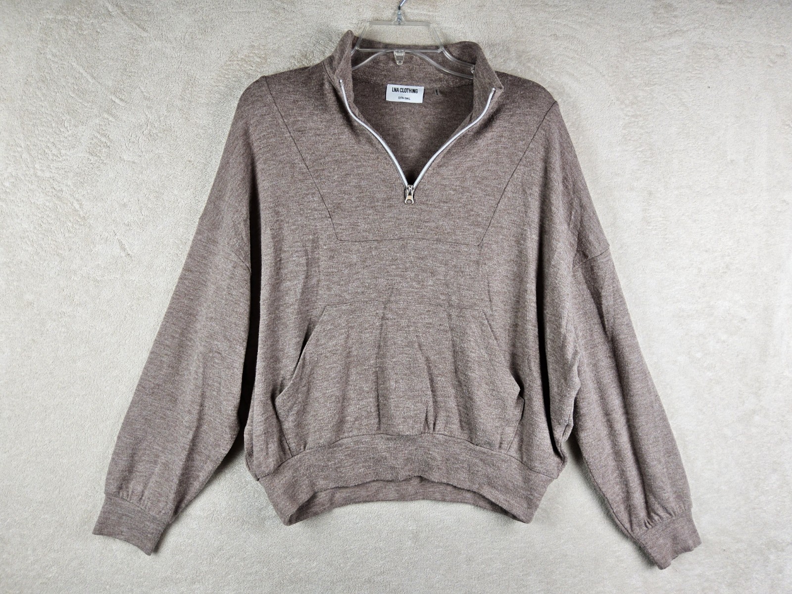 LNA Clothing Women’s Long Sleeve 1/4 Zip Oversized Sweatshirt Size XS