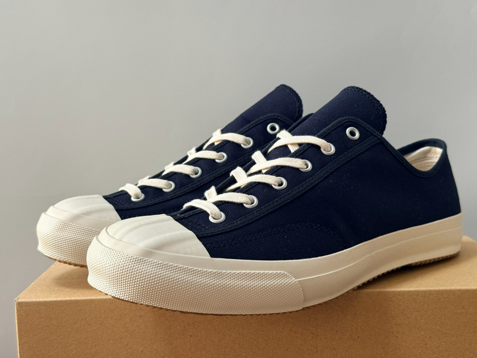 MOONSTAR FINE VULCANIZED GYM CLASSIC DARKNAVY Canvas Shoes Made in Japan