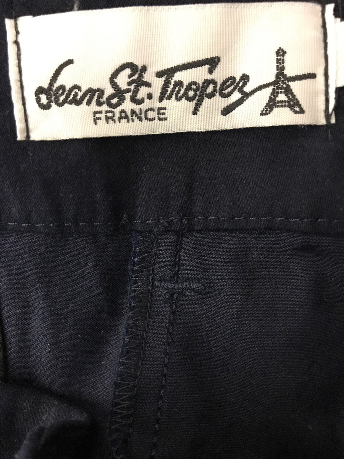 Dean St. Troper France Women’s Capris, Navy Blue Cotton Pants Size Varies New !!