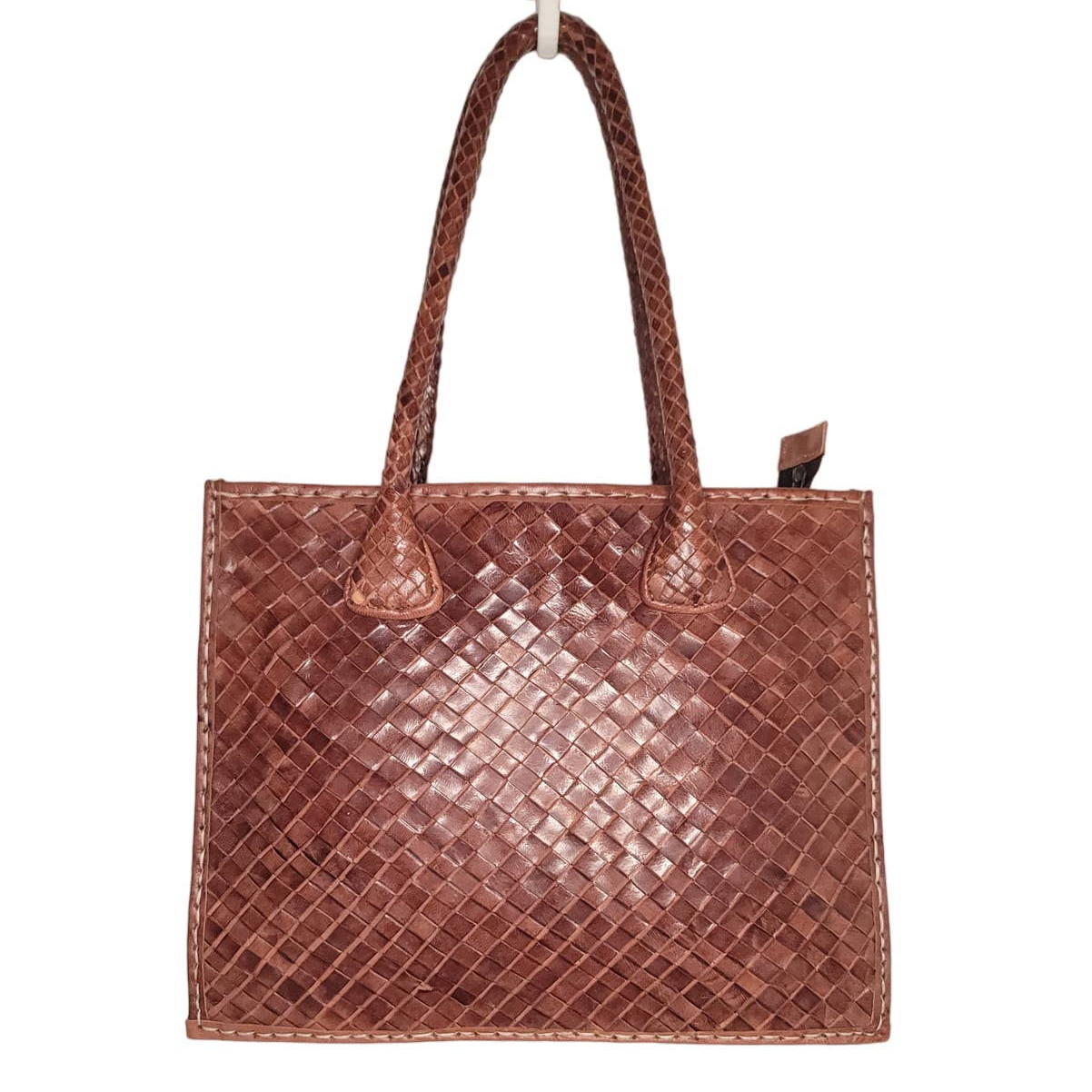 Handmade Moroccan Woven Leather Handbag